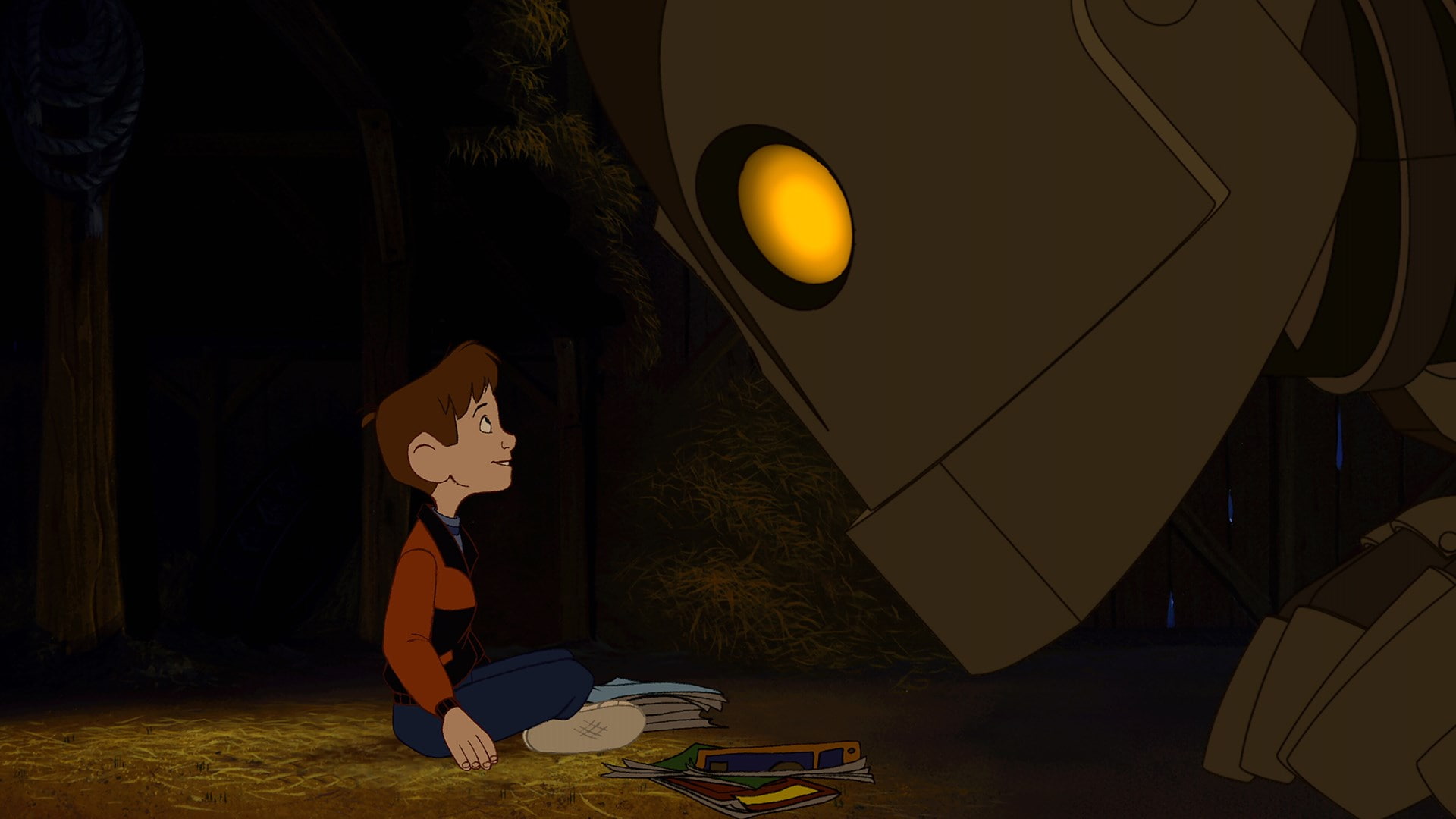the iron giant, one person, indoors, standing, representation