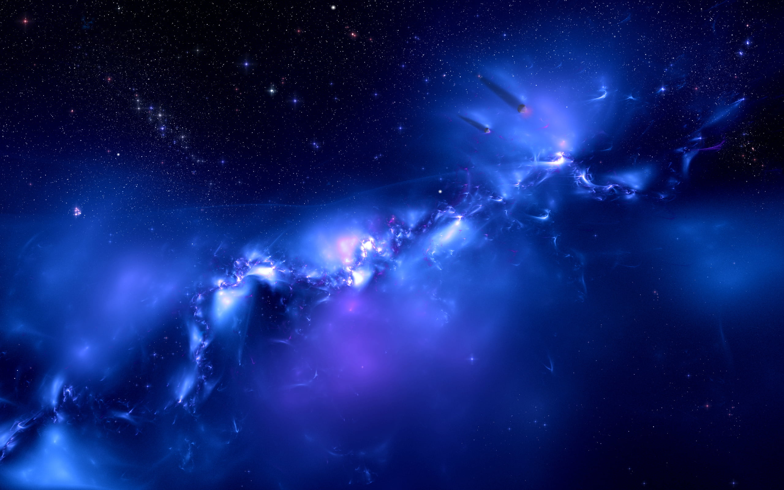 purple nebula, colors, blue, Sci FI, distant planets, Galaxy blue