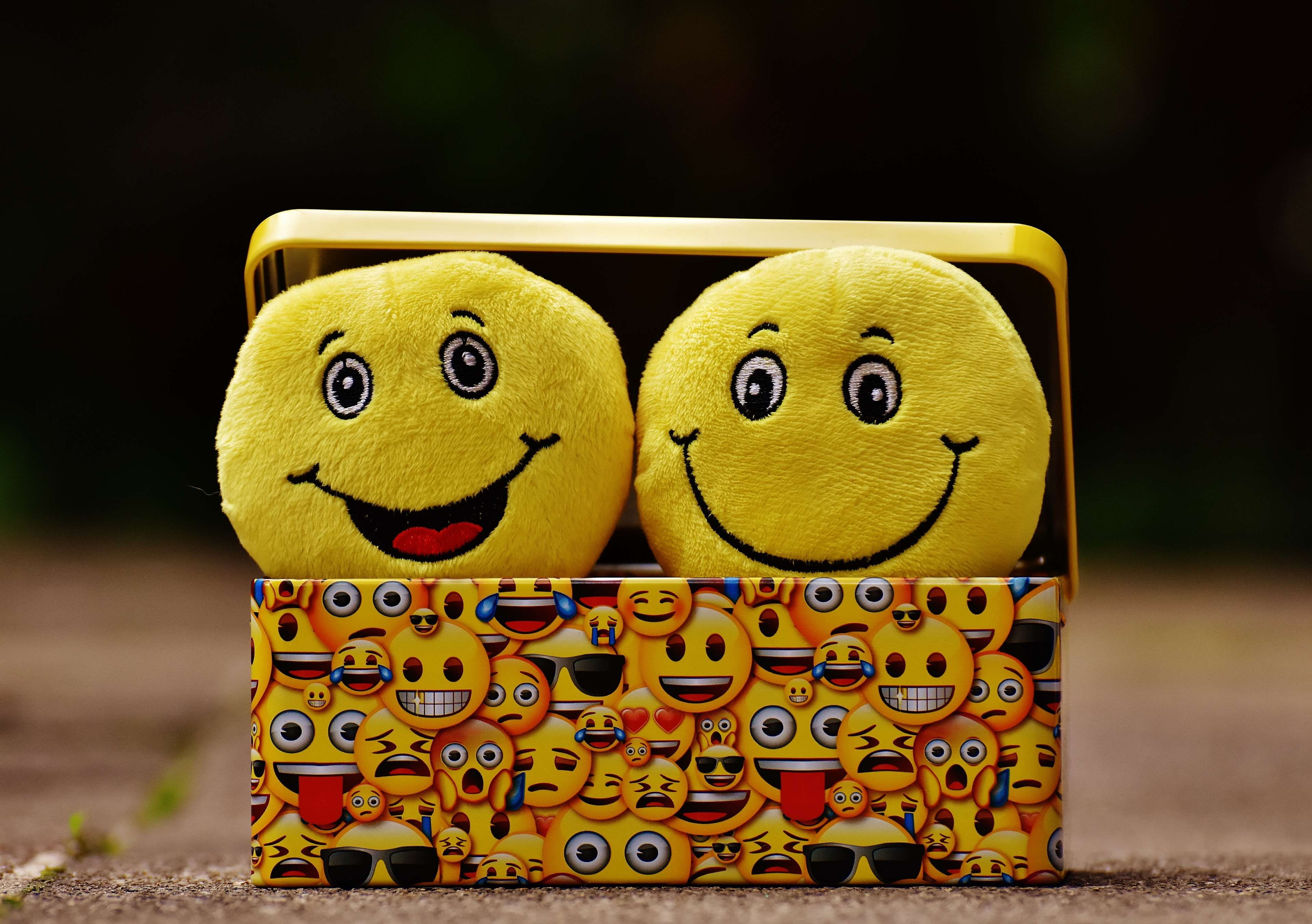 box, cheerful, color, cute, doll, emoji, emoticon, emotions