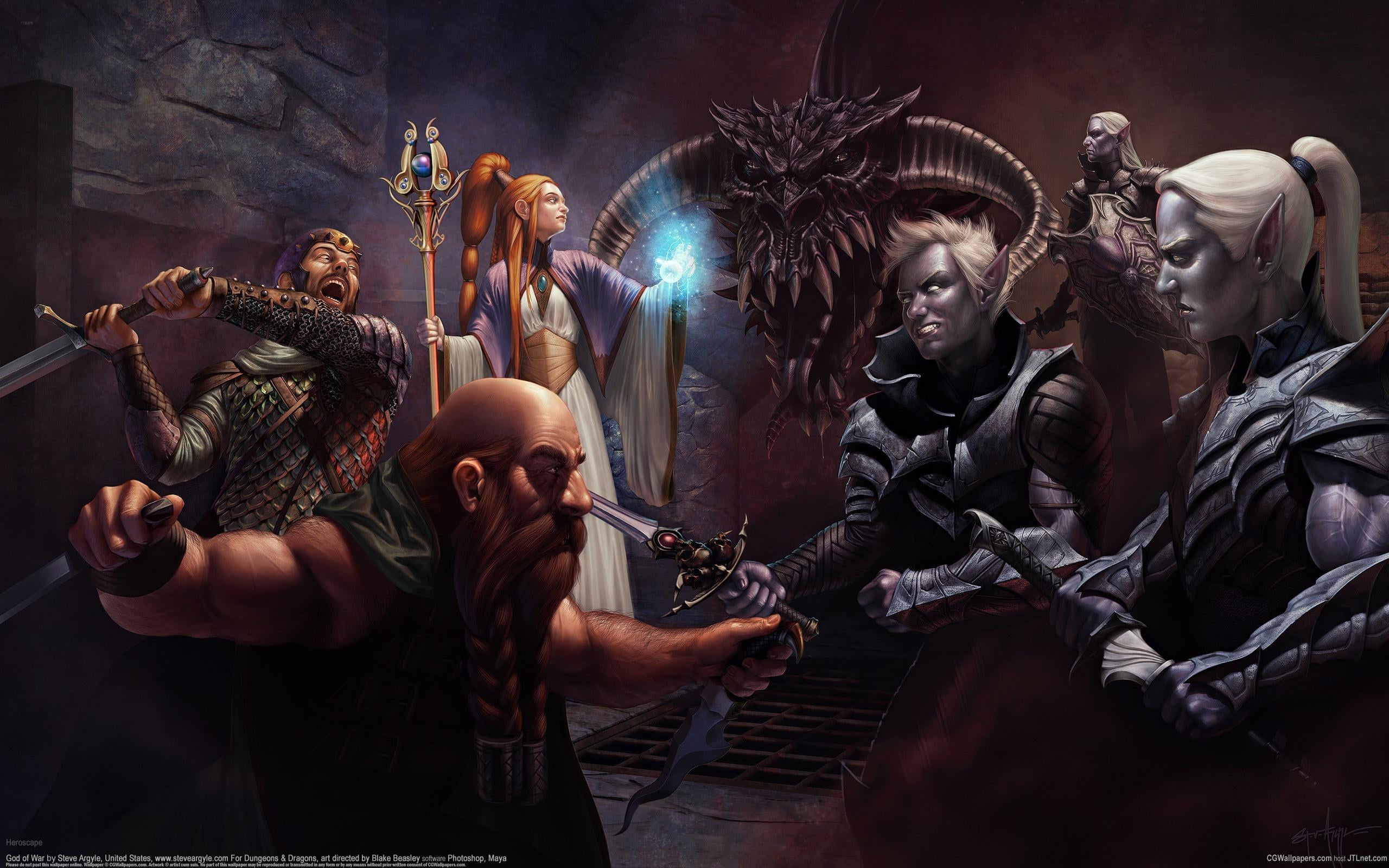 five video game characters wallpaper, skull, sword, warrior, art