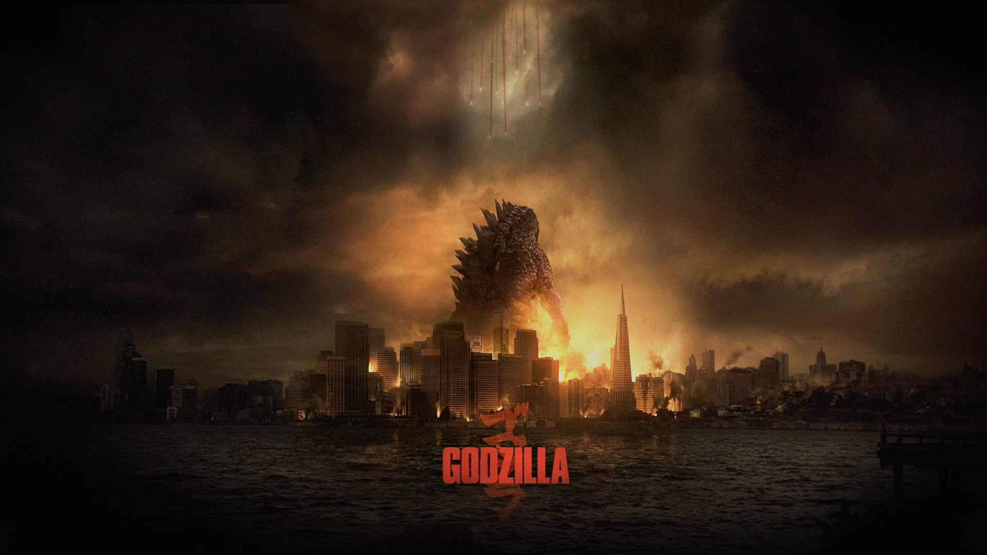 Godzilla digital wallpaper, movies, digital art, movie poster