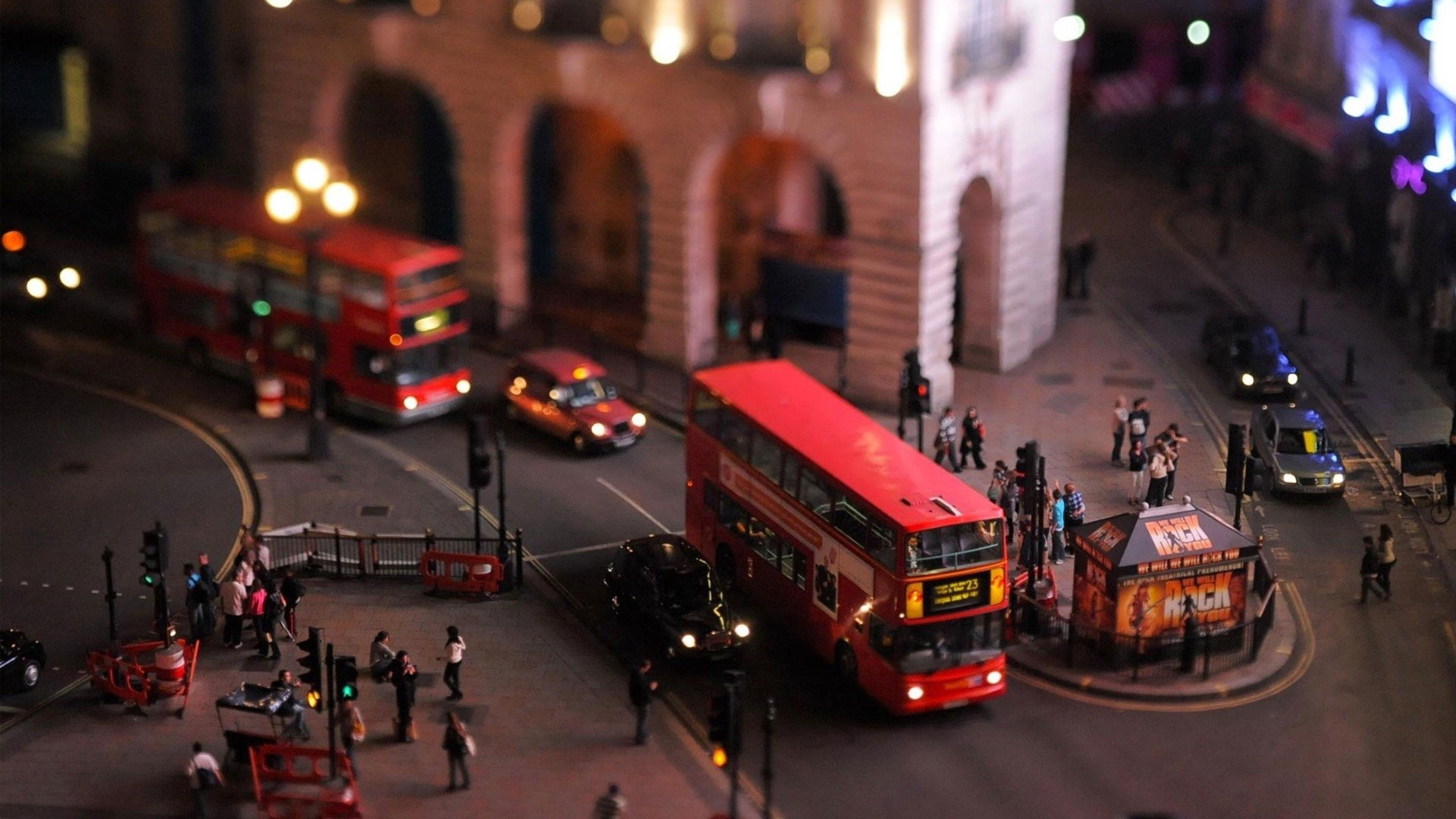 miniature, scene, tilt-shift photography, london