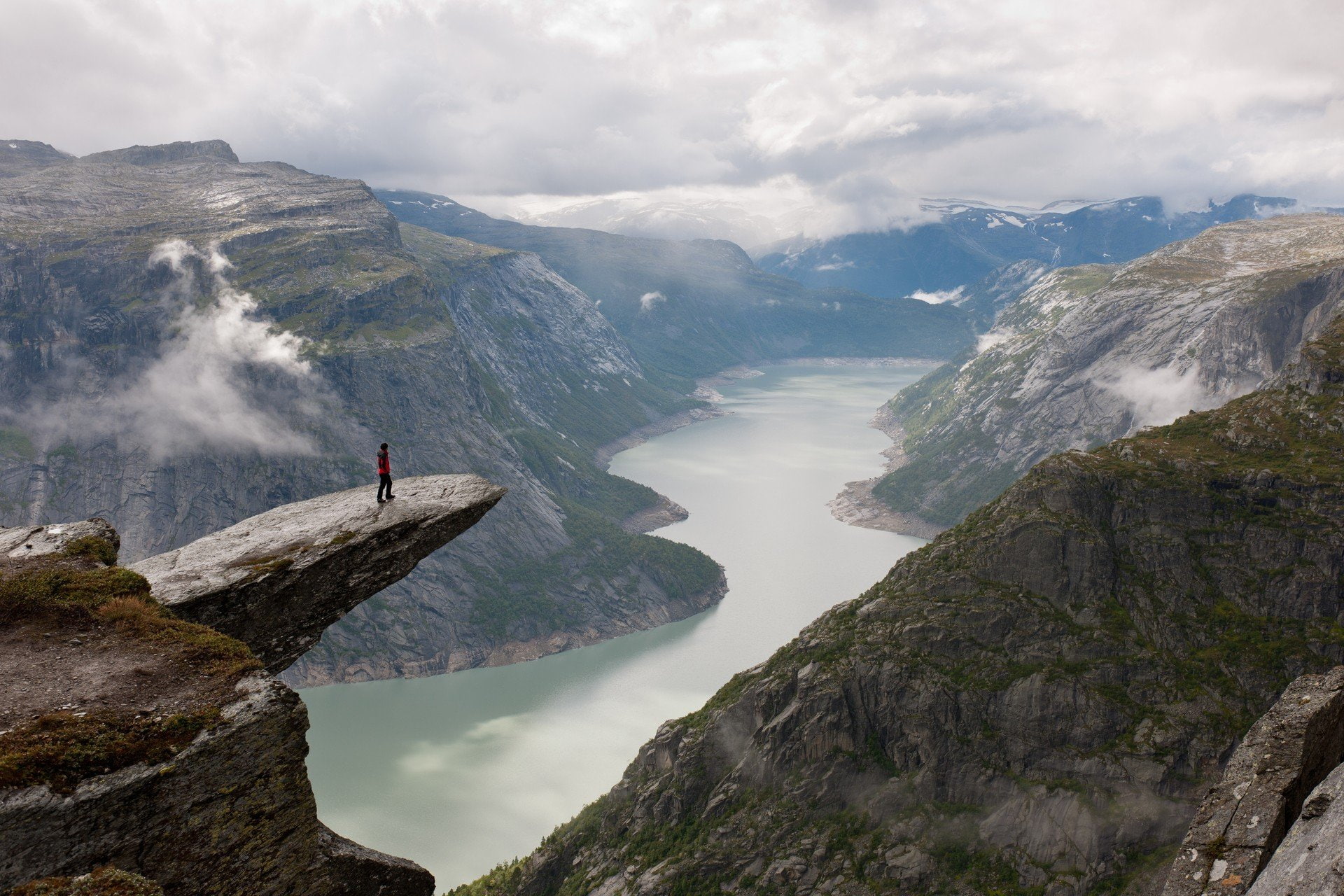 norway fjord trolltunga, mountain, beauty in nature, scenics - nature