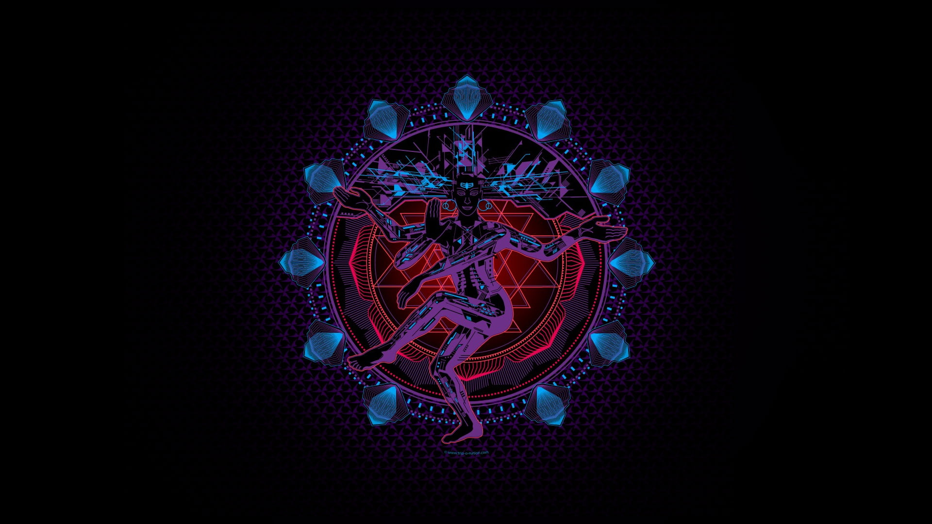 Free download | HD wallpaper: Shiva, digital art, cyber, cyberpunk ...