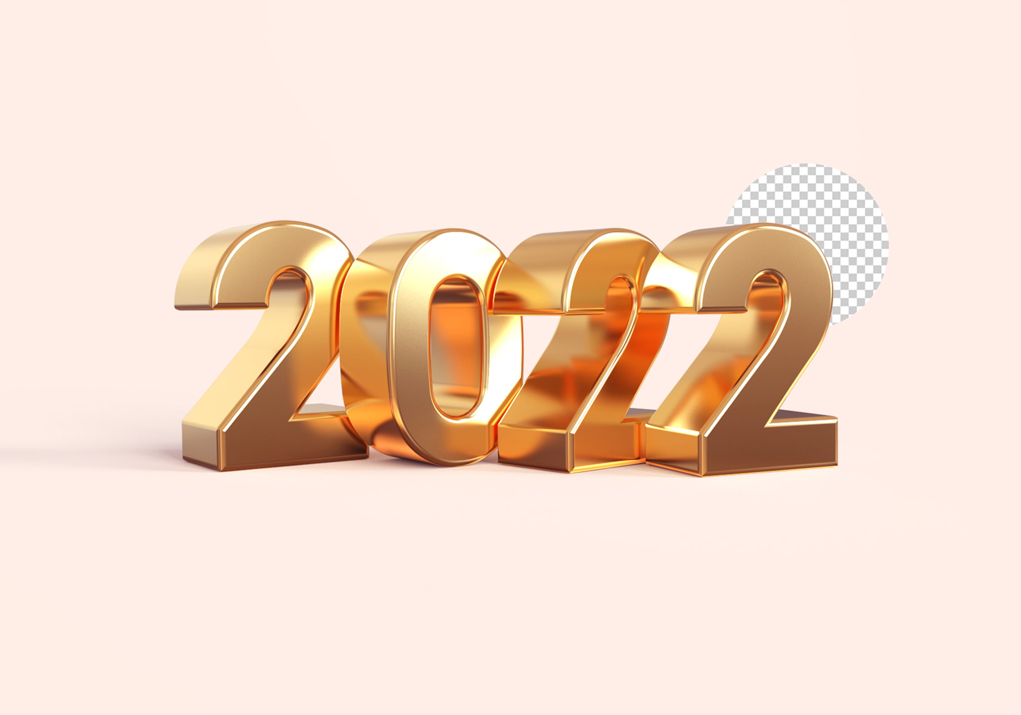 Christmas, figures, New year, pink background, gold, 2022