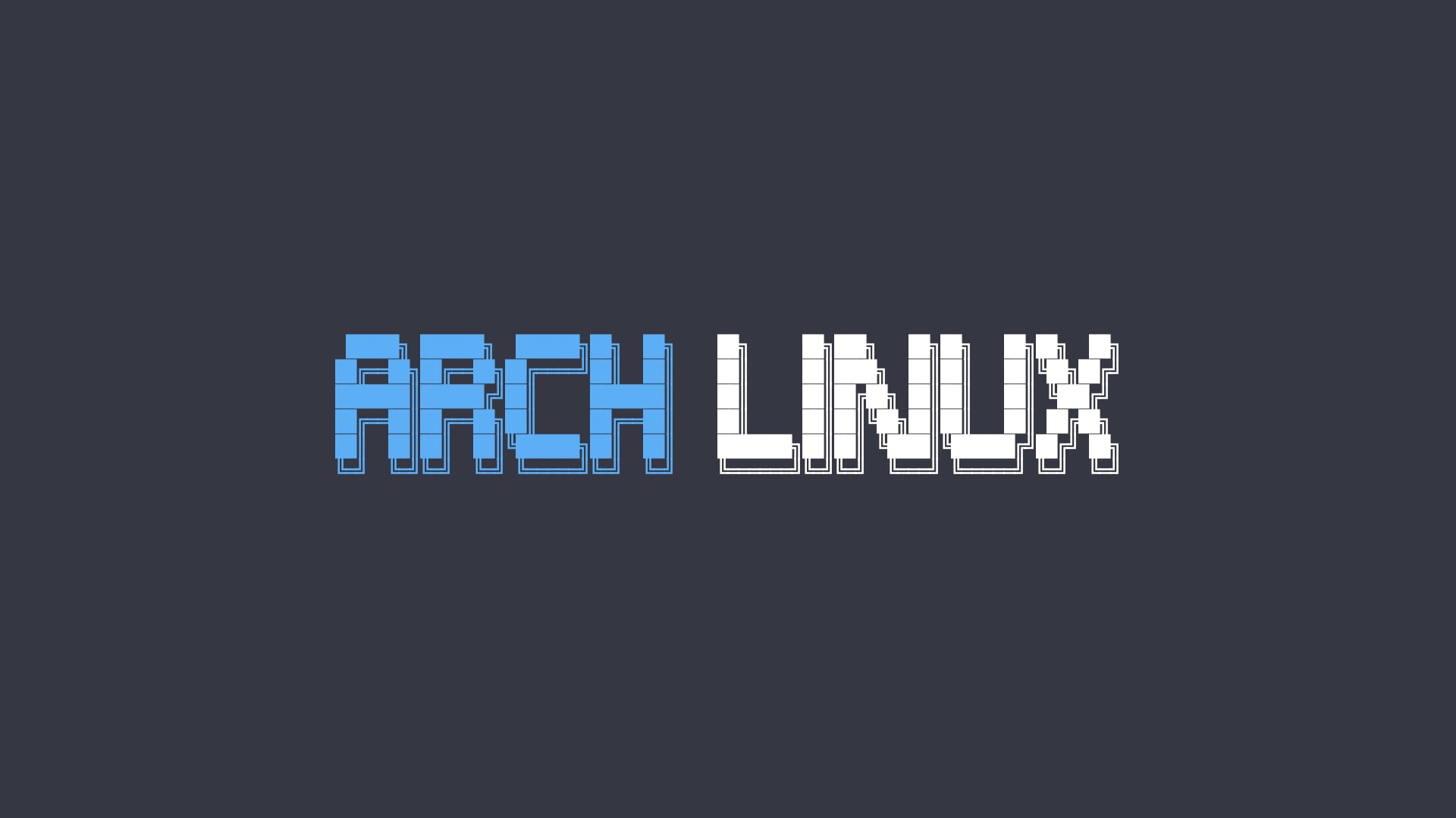 Arch Linux, ASCII art, terminal, blue