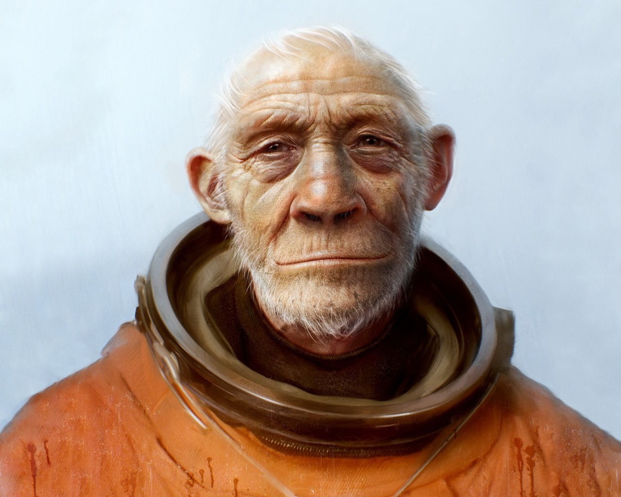 orange and black astronaut suit, The suit, 157, planet of the apes