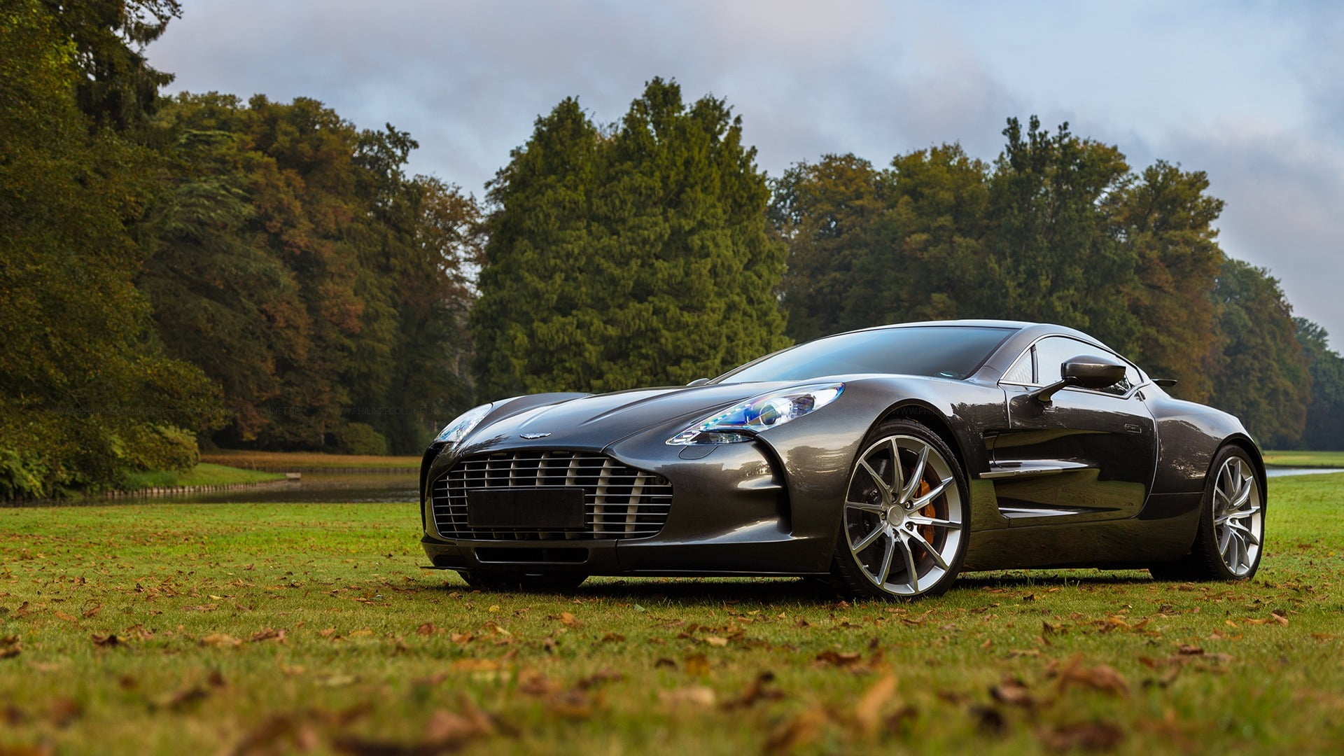 gray coupe, vehicle, sports car, Aston Martin, Aston Martin one-77