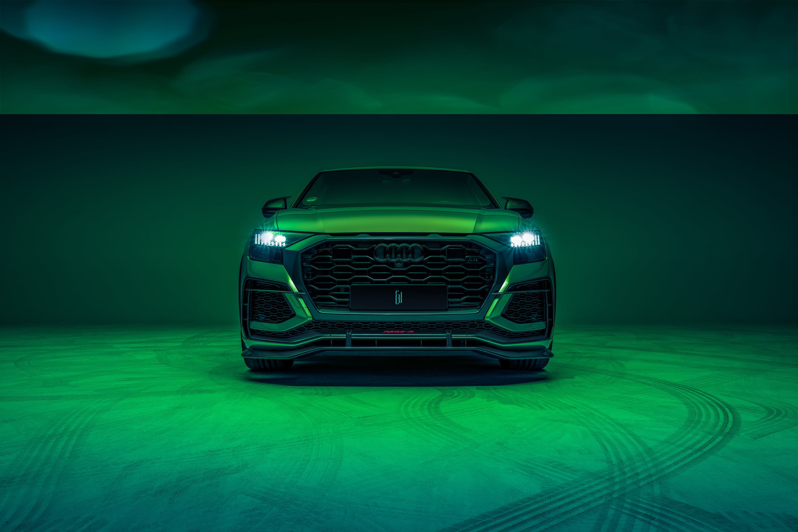 Audi, green, before, tuning Studio, ABBOT, kit, Crossover, RSQ8-R