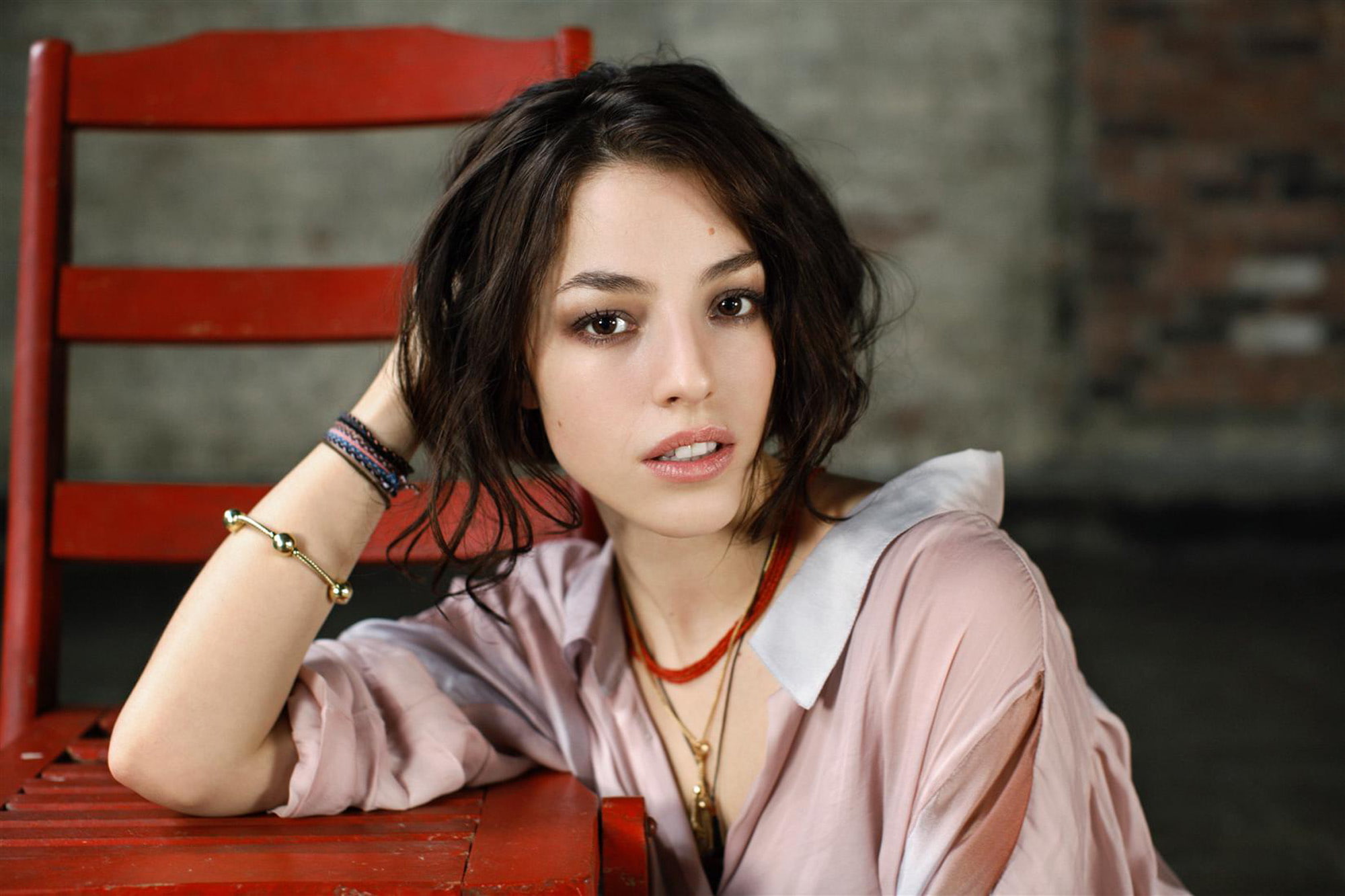 Actresses, Olivia Thirlby, Brown Eyes, Brunette, Chair, Face