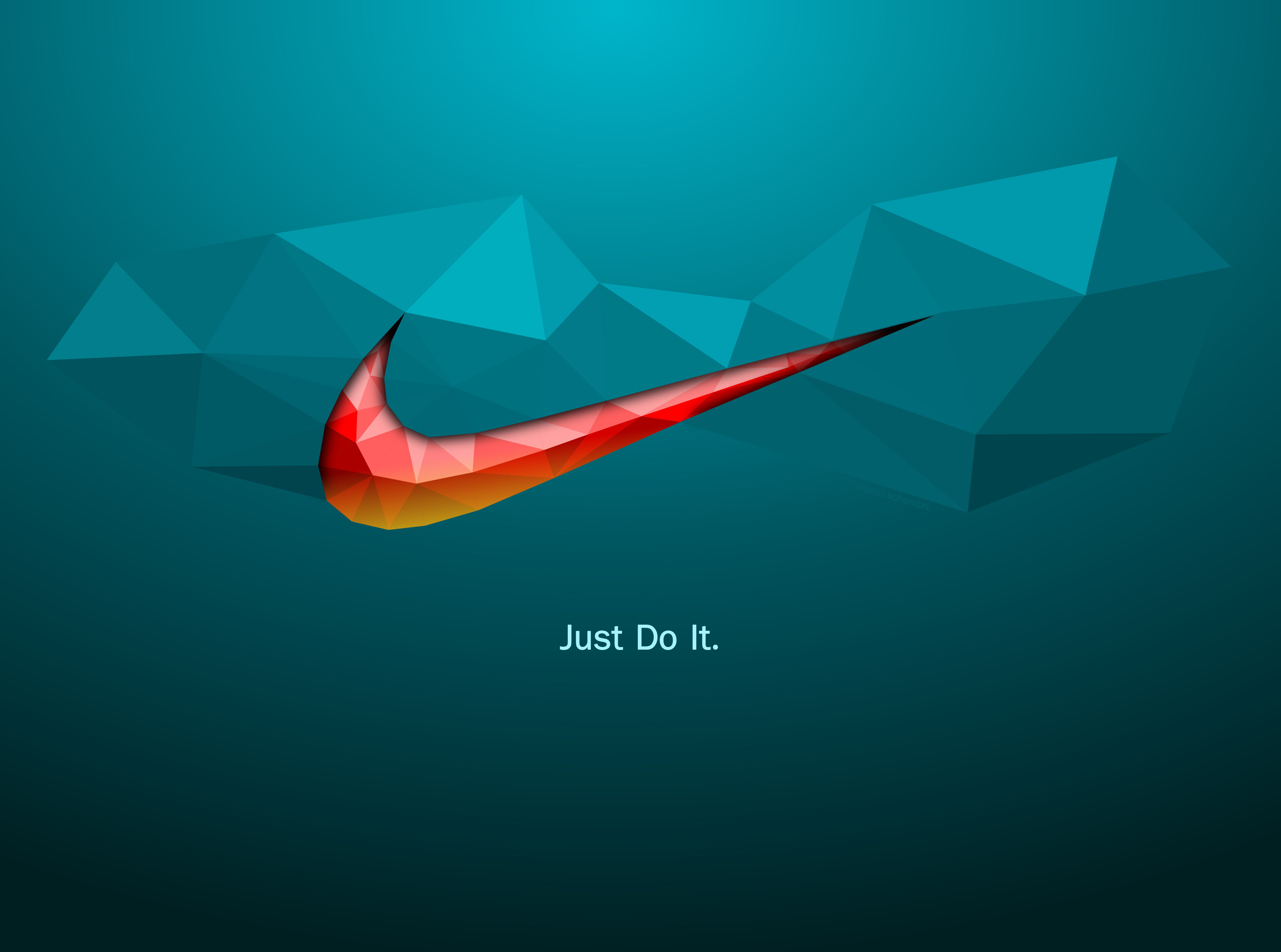 red and yellow Nike just do it logo, Popular quotes, 4K
