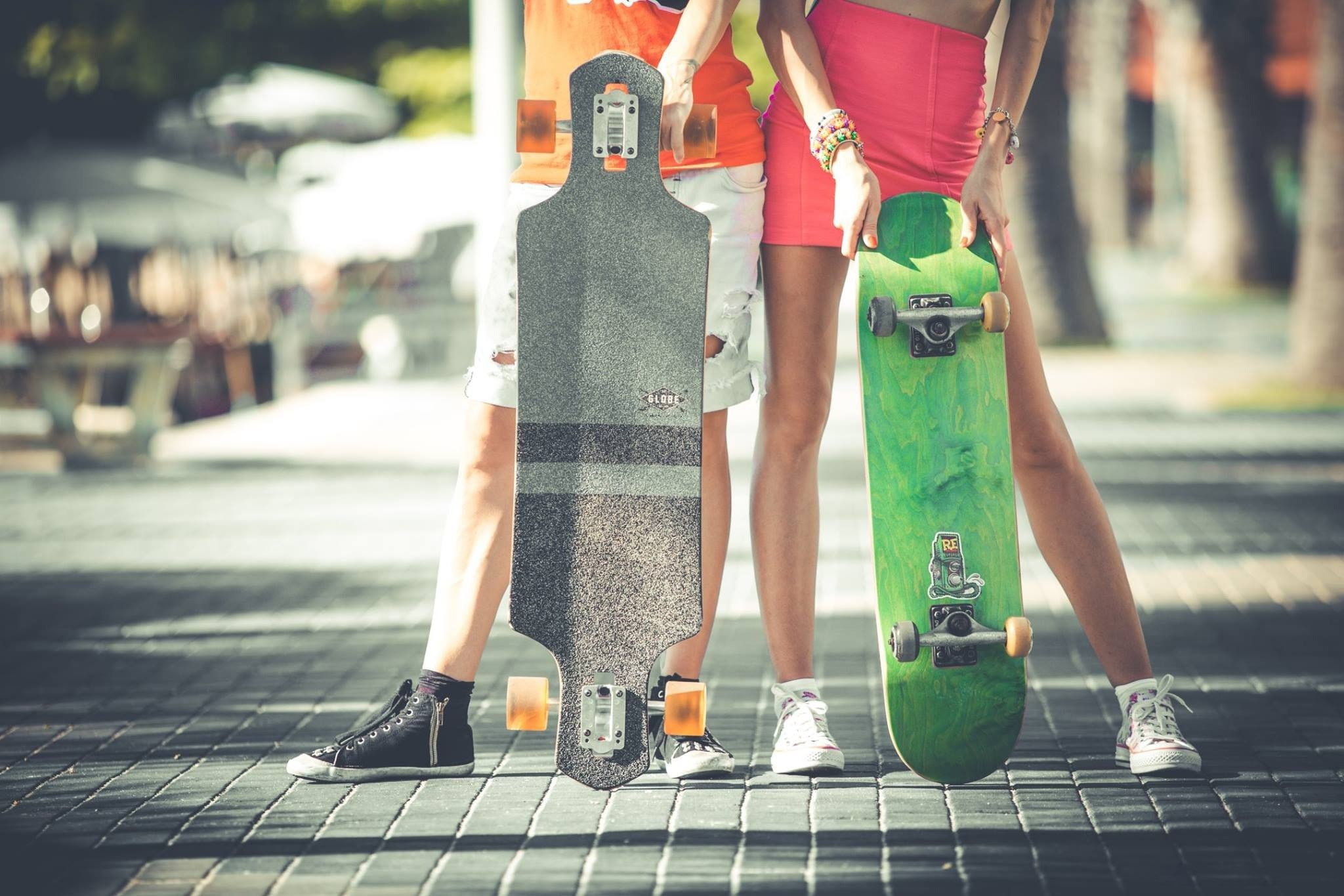 Skateboard hobby, woman, people, Legs, sport, pavement, longboard