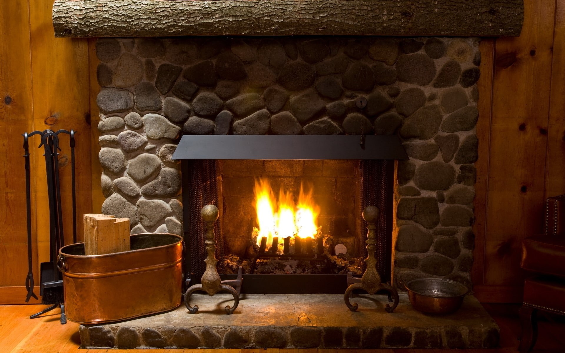 Free download | HD wallpaper: Fireplace, Cozy, Interior, Lamp, burning ...