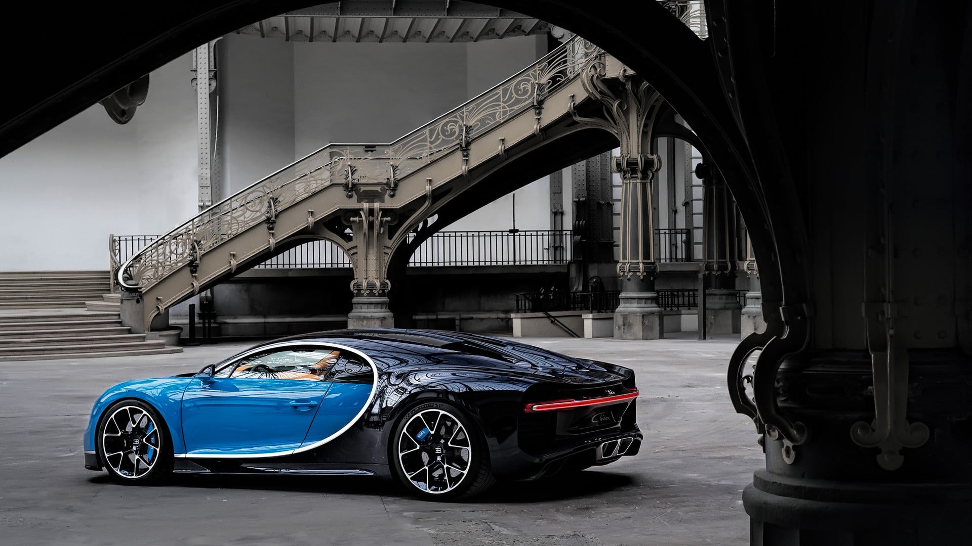 blue and black sports coupe, car, sports car, supercars, urban