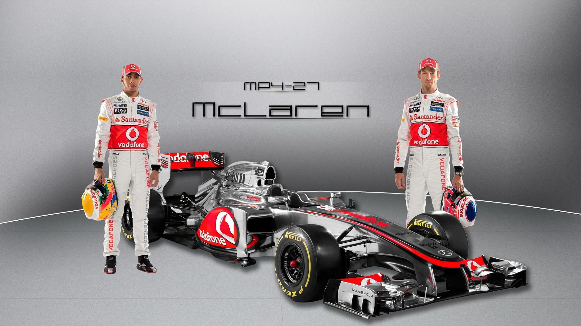 black, red, and gray racing car, Formula 1, McLaren Formula 1