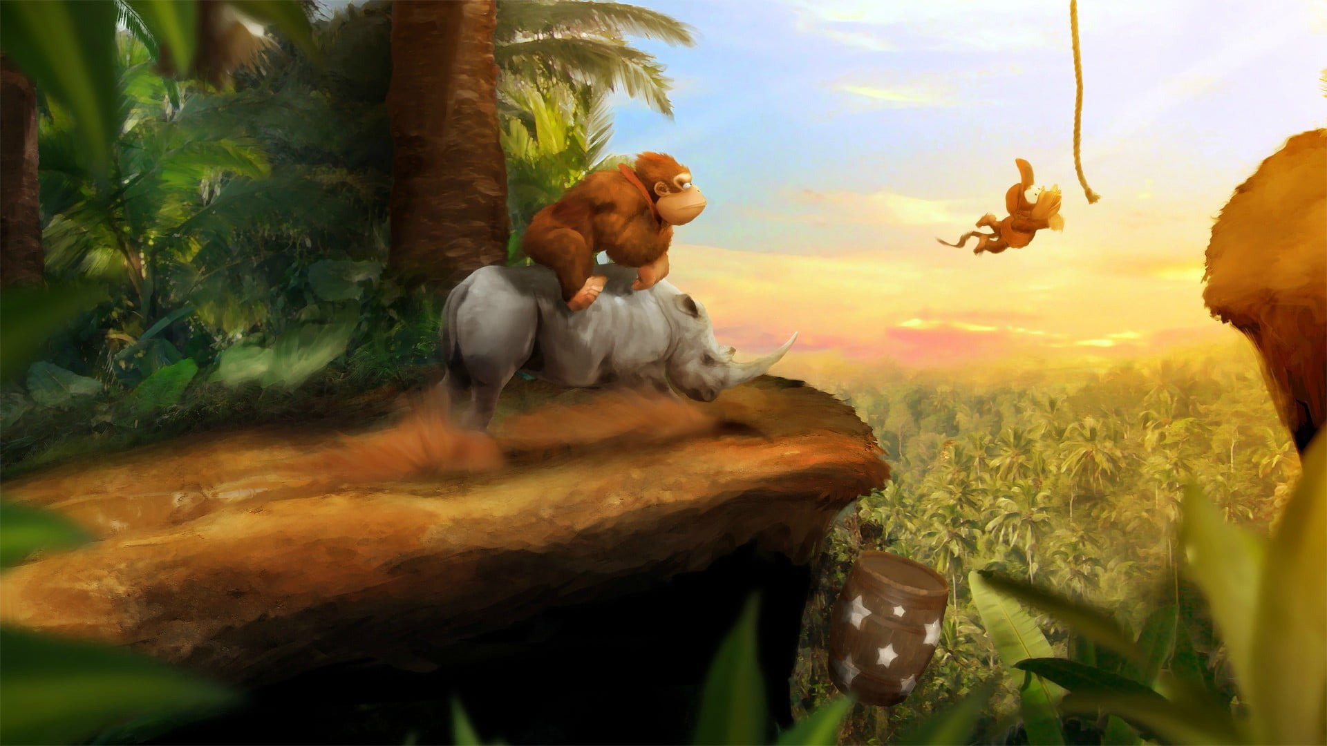 Donkey Kong game application screengrab, digital art, video games