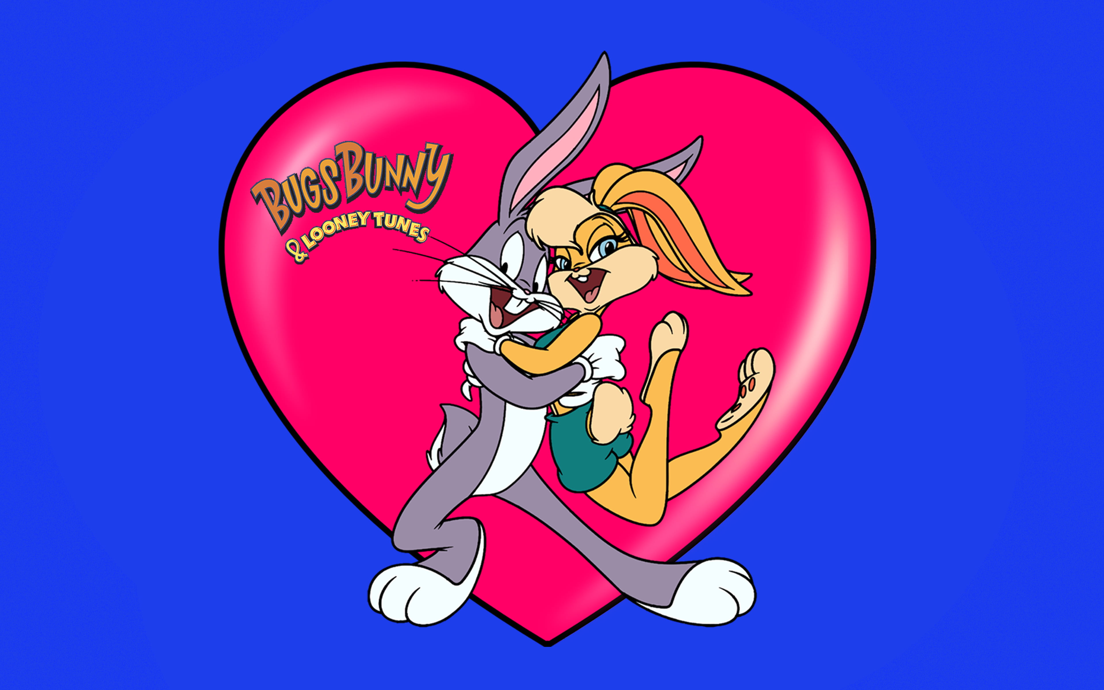 Looney Tunes Bugs Bunny And Lola Bunny Post Card Desktop Wallpaper Backgrounds For Mobile Phones Tablet And Pc 3840×2400