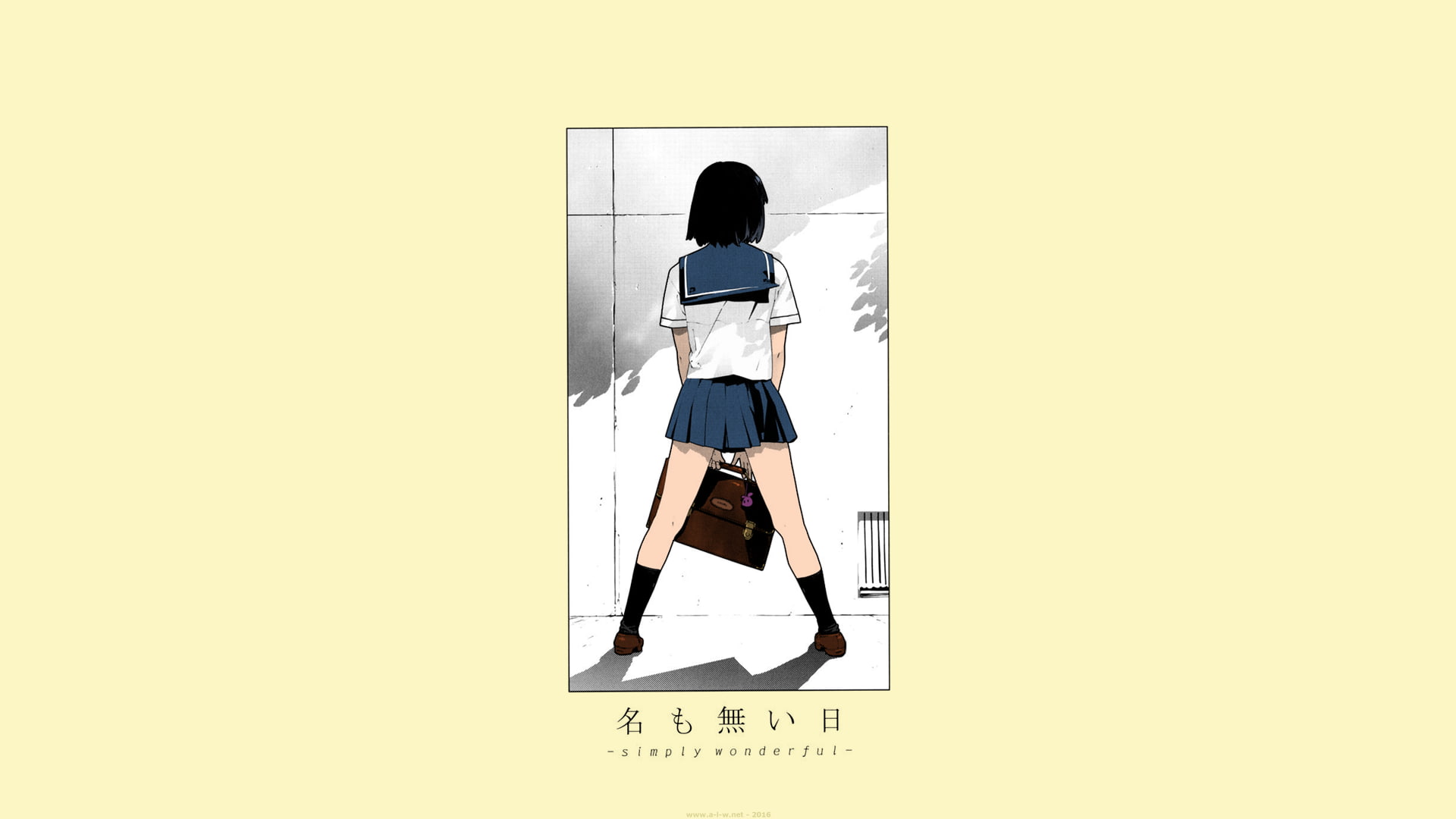 Yukimi, short hair, black hair, school uniform, schoolgirl