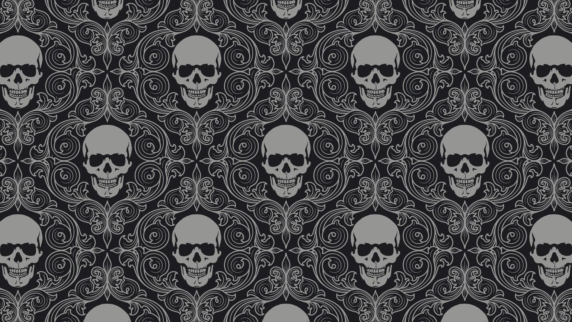 gray and black skull digital wallpaper, texture, symmetry, monochrome