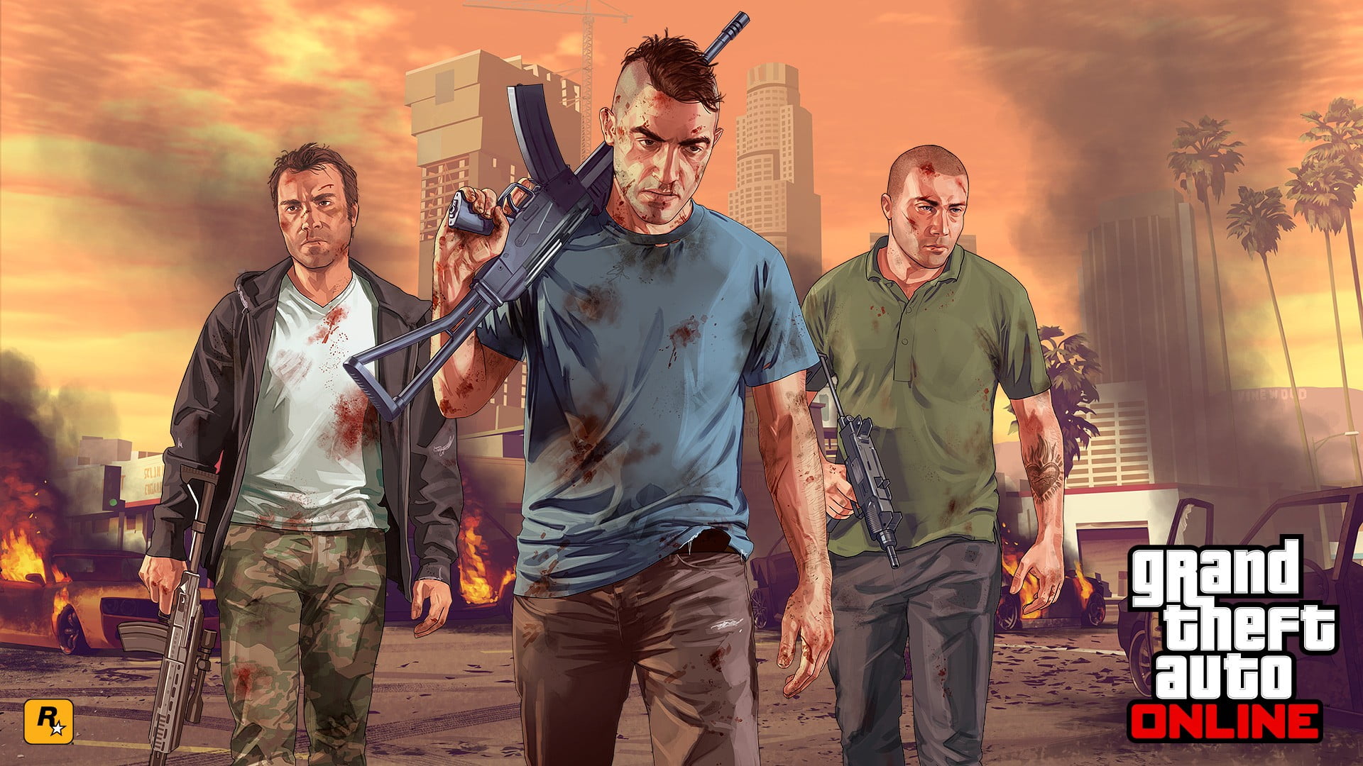 GTA Online wallpaper, Grand Theft Auto V, Rockstar Games, Grand Theft Auto V Online