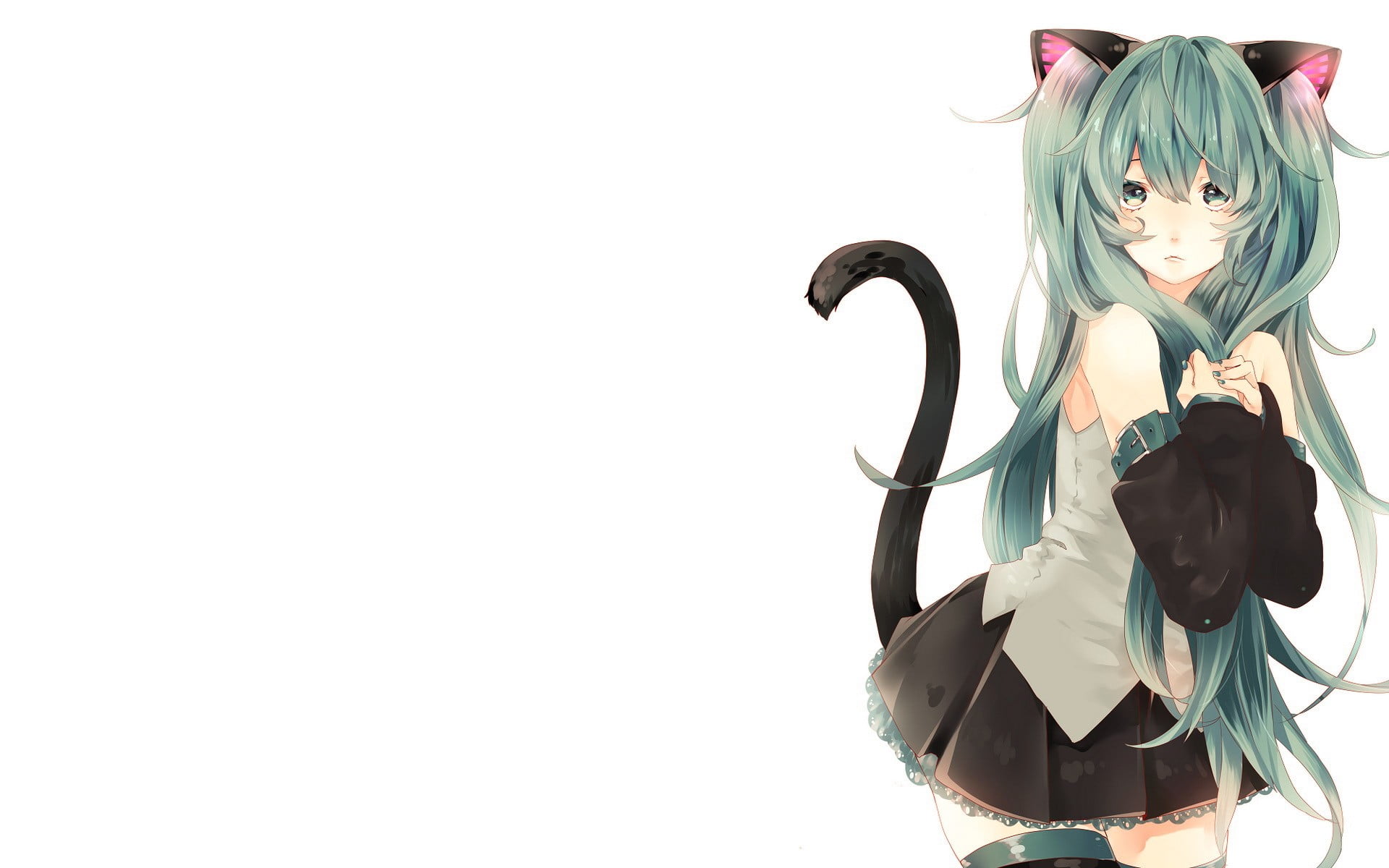 cat woman anime character illustration, anime girls, Vocaloid