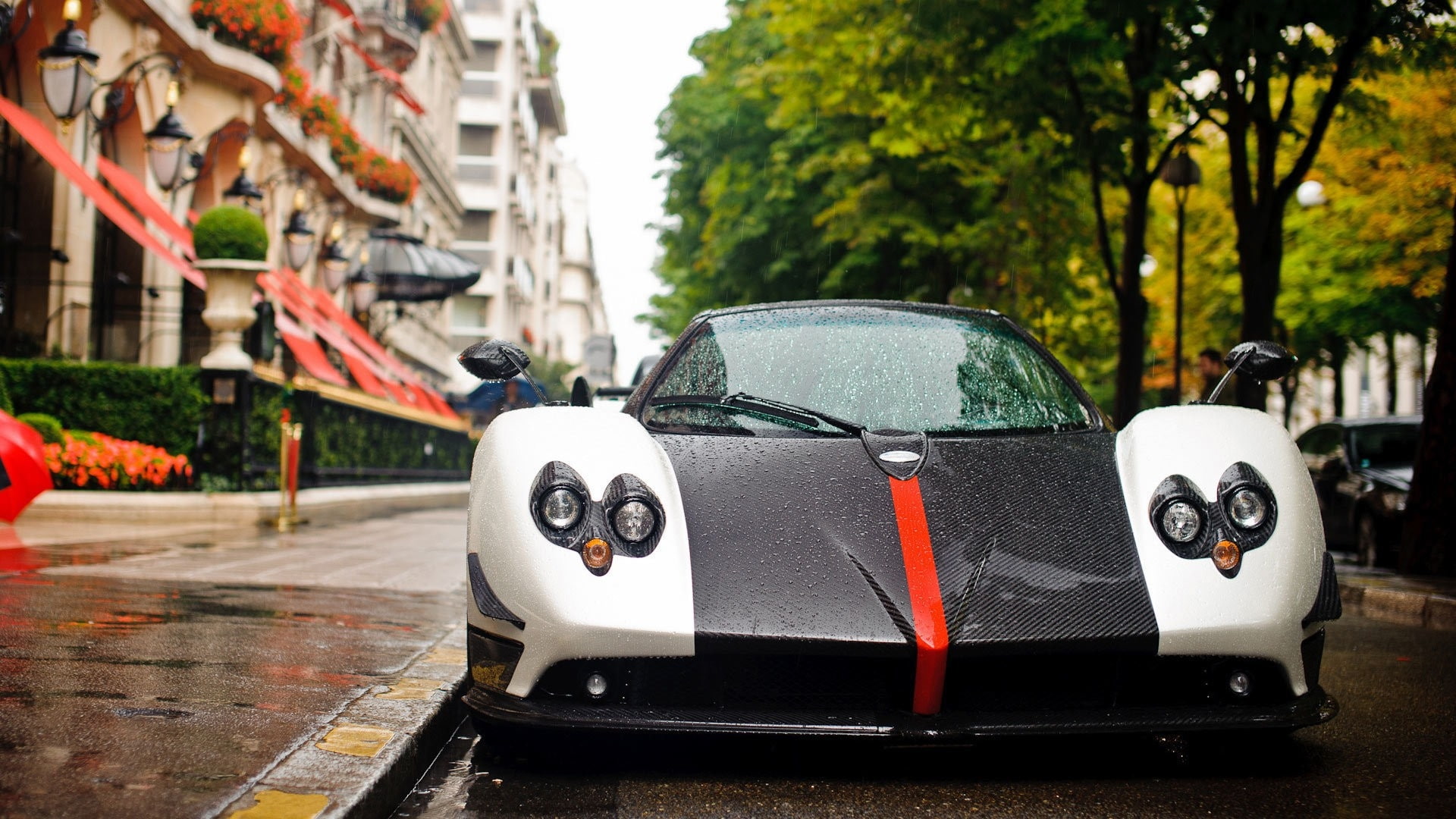 pagani zonda cinque, supercar, cars, front view, Vehicle, mode of transportation