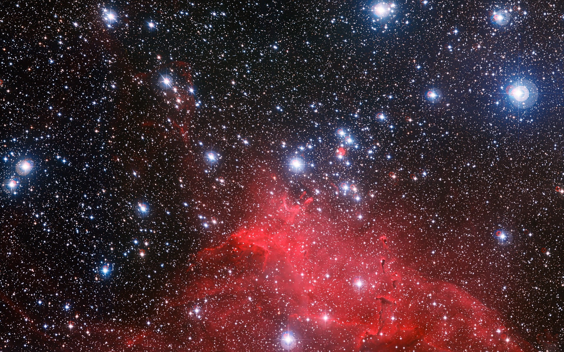 Star Curious Clouds-Digital Space HD Wallpaper