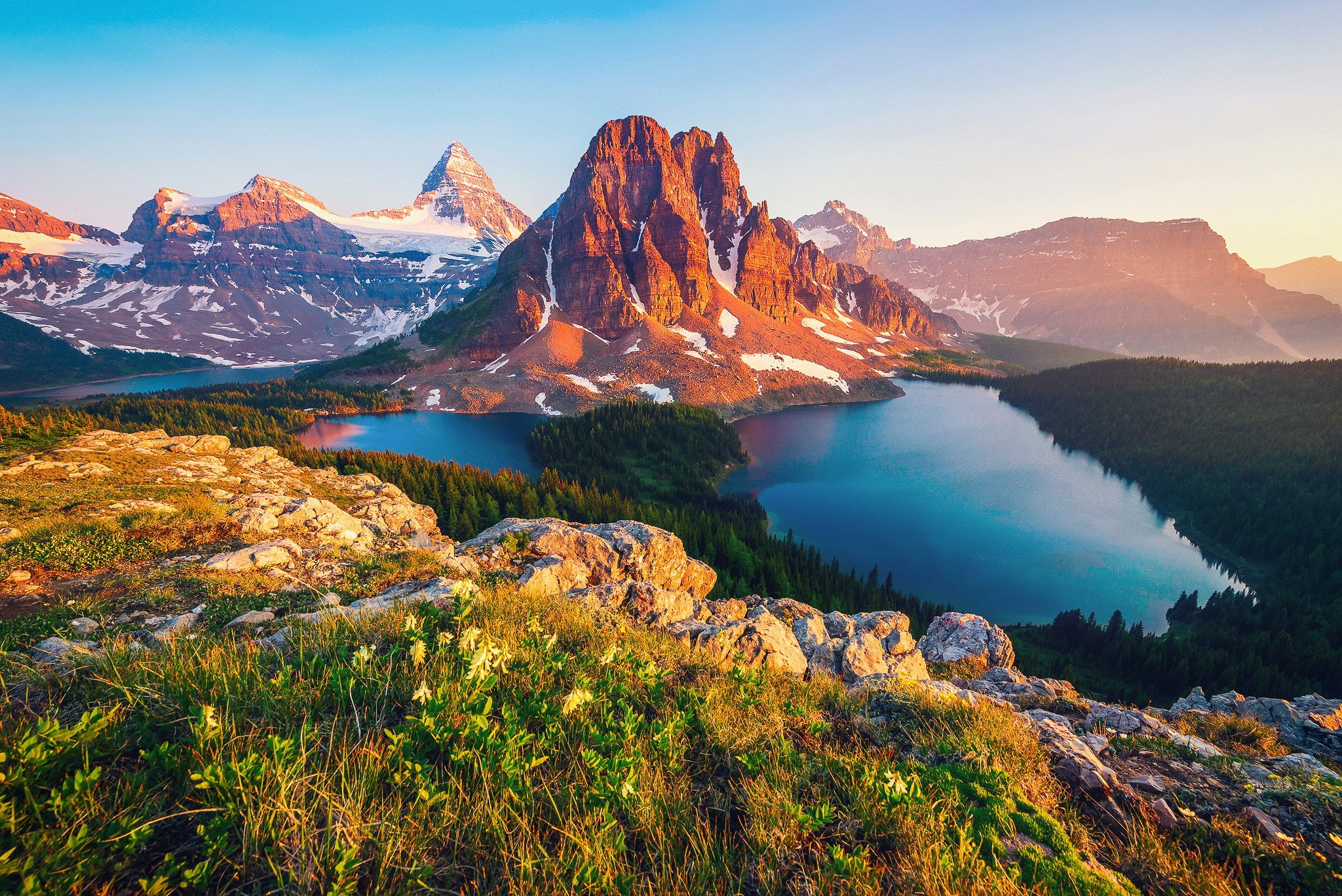 Canada, British columbia, Mountain, Lake, scenics - nature