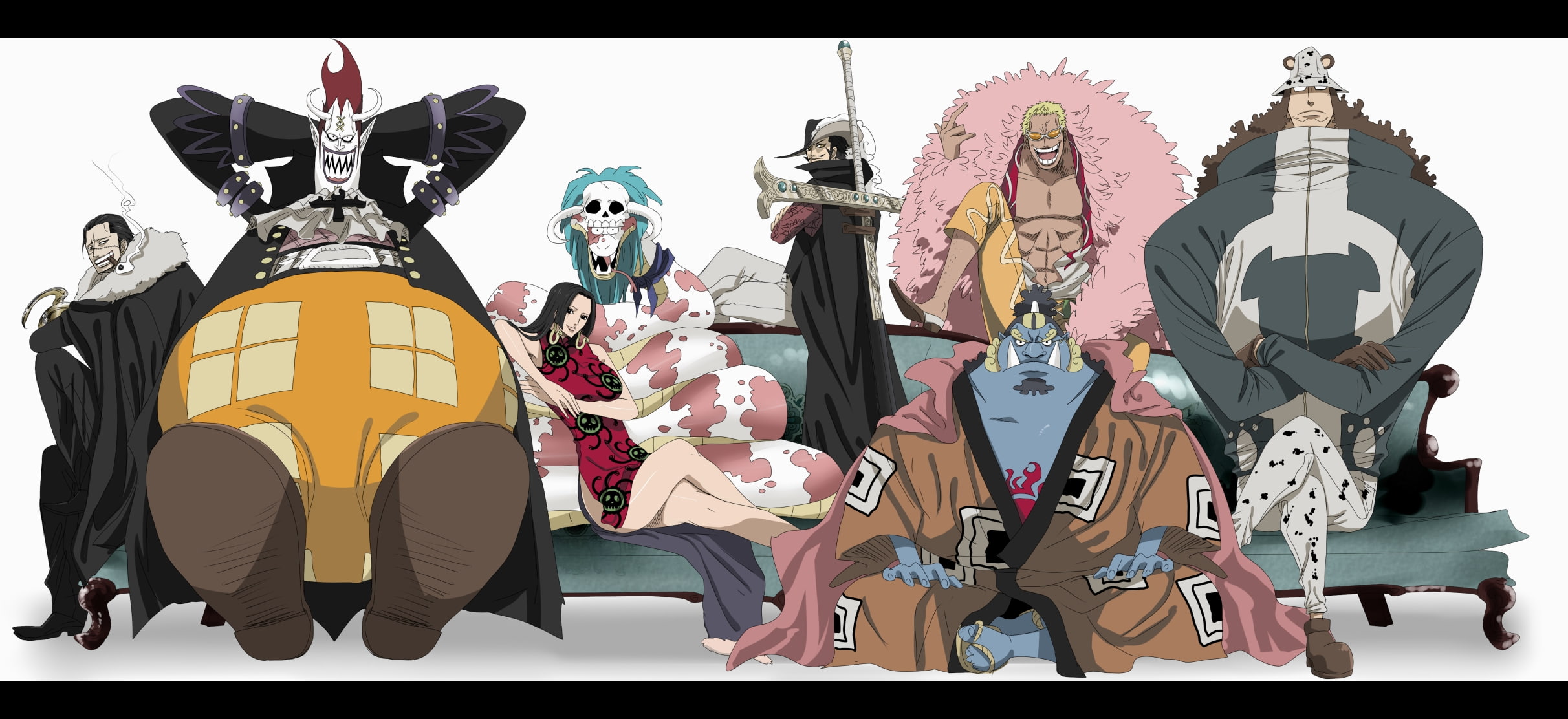 Free Download Hd Wallpaper One Piece Boa Hancock Crocodile Gecko Moria Donquixote Doflamingo