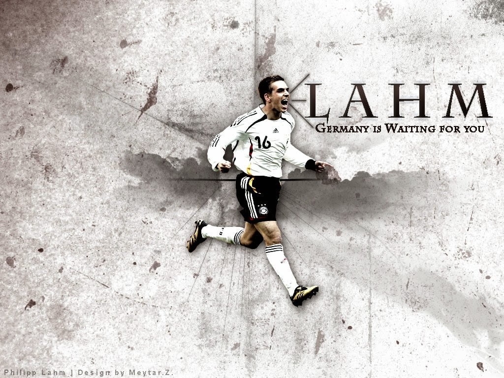 Lahm Germany is Waiting For You digital wallpaper, Philipp Lahm