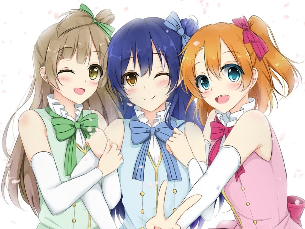 Free Download HD Wallpaper Anime Kousaka Honoka Love Live Minami Kotori Sonoda Umi