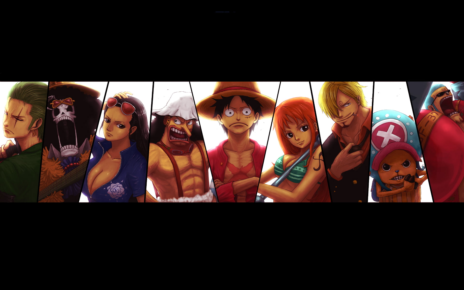One Piece anime character poster, Monkey D. Luffy, Roronoa Zoro