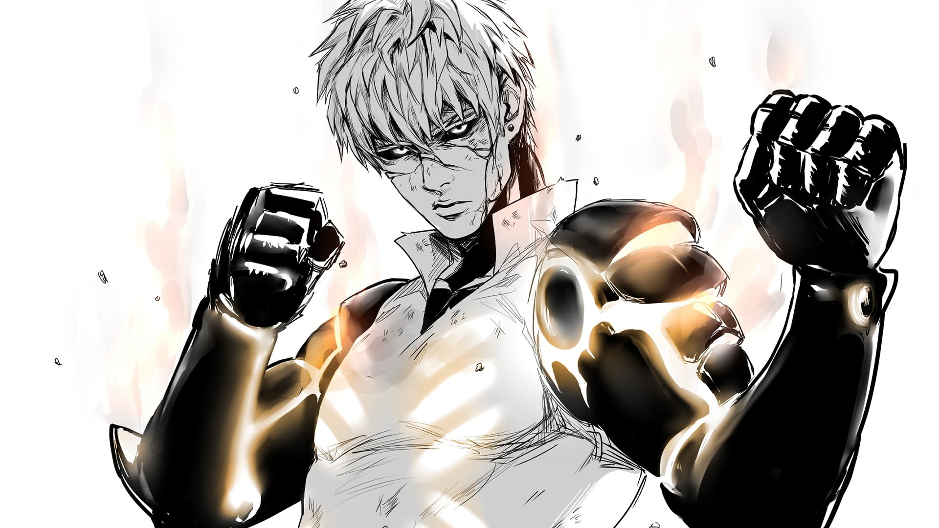 anime, Genos, One-Punch Man, indoors, men, one person, representation