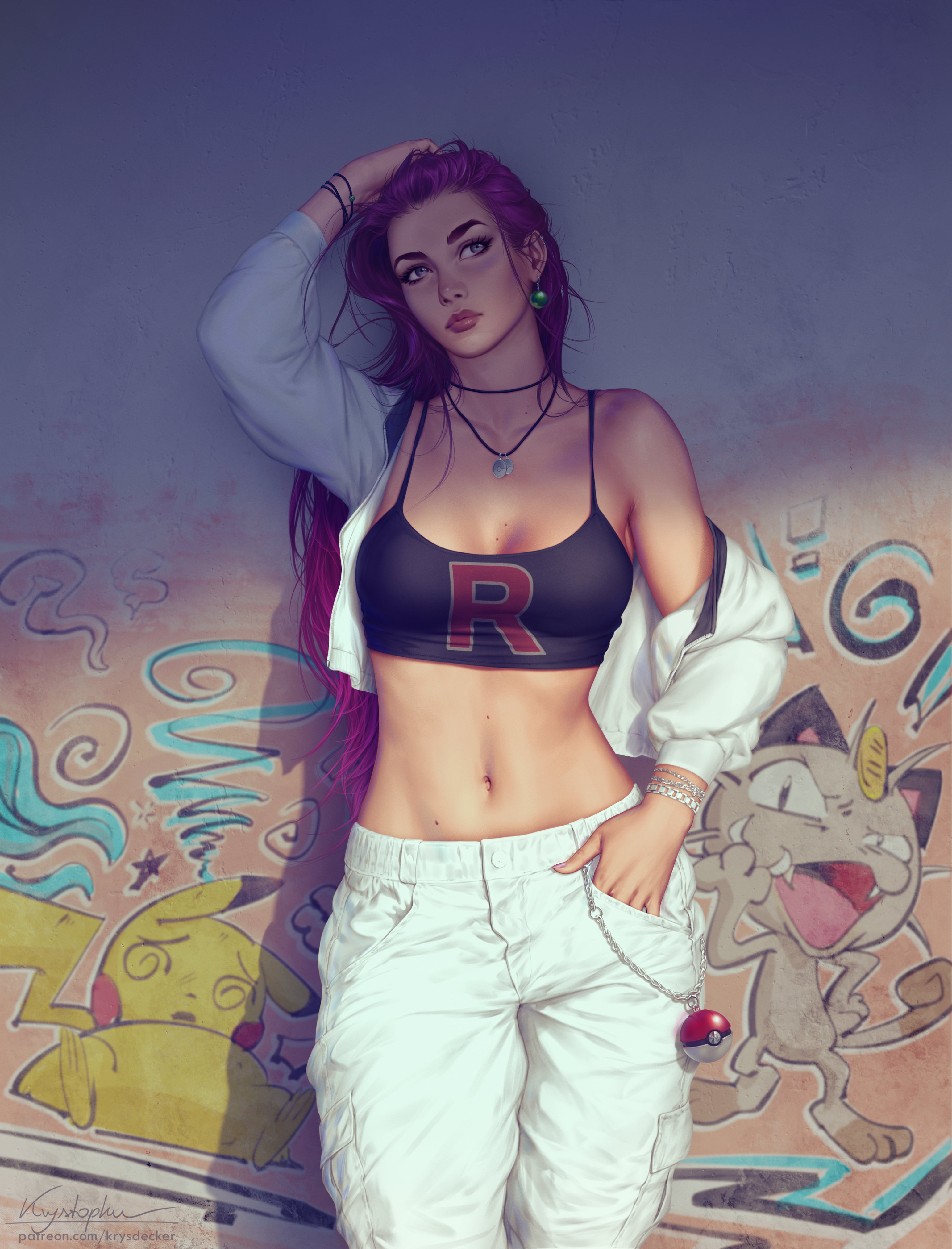 Jessie (Pokémon), Team Rocket, anime, anime girls, 2D, artwork
