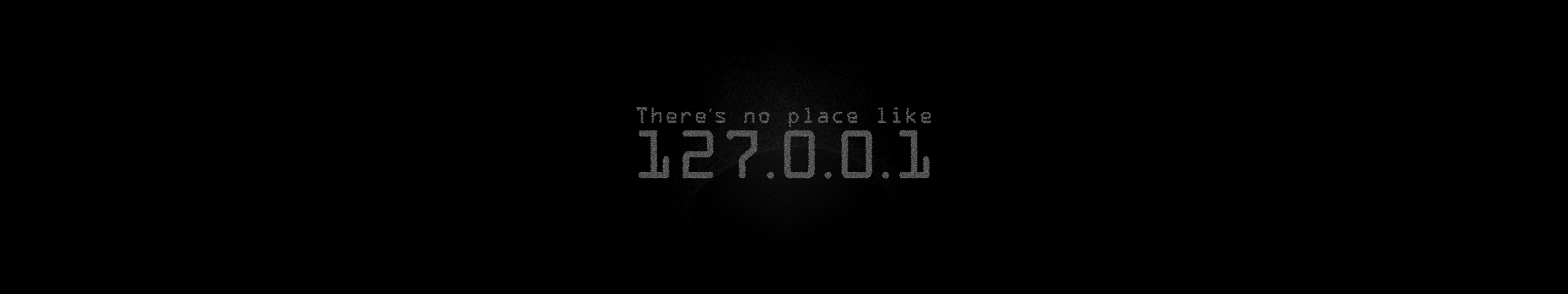 there's no place like 127.0.0.1 poster, triple screen, simple background