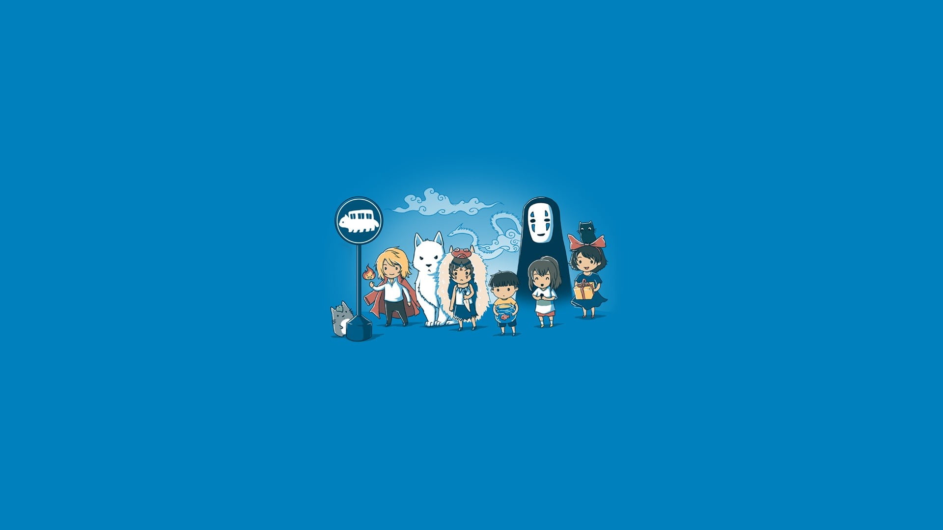 Spirited Away characters illustration, Studio Ghibli, My Neighbor Totoro