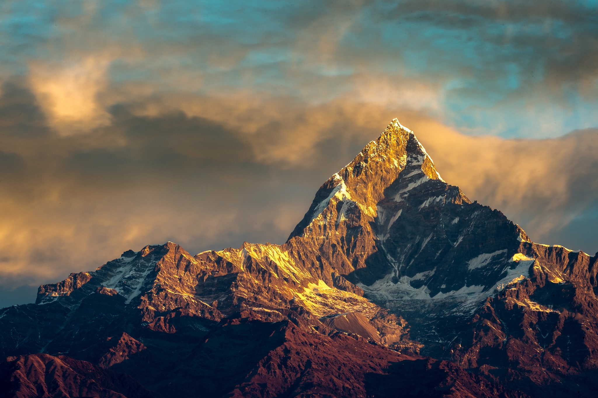 Annapurna, Nepal, Himalayas, Mountains, Sky, cloud - sky, beauty in nature