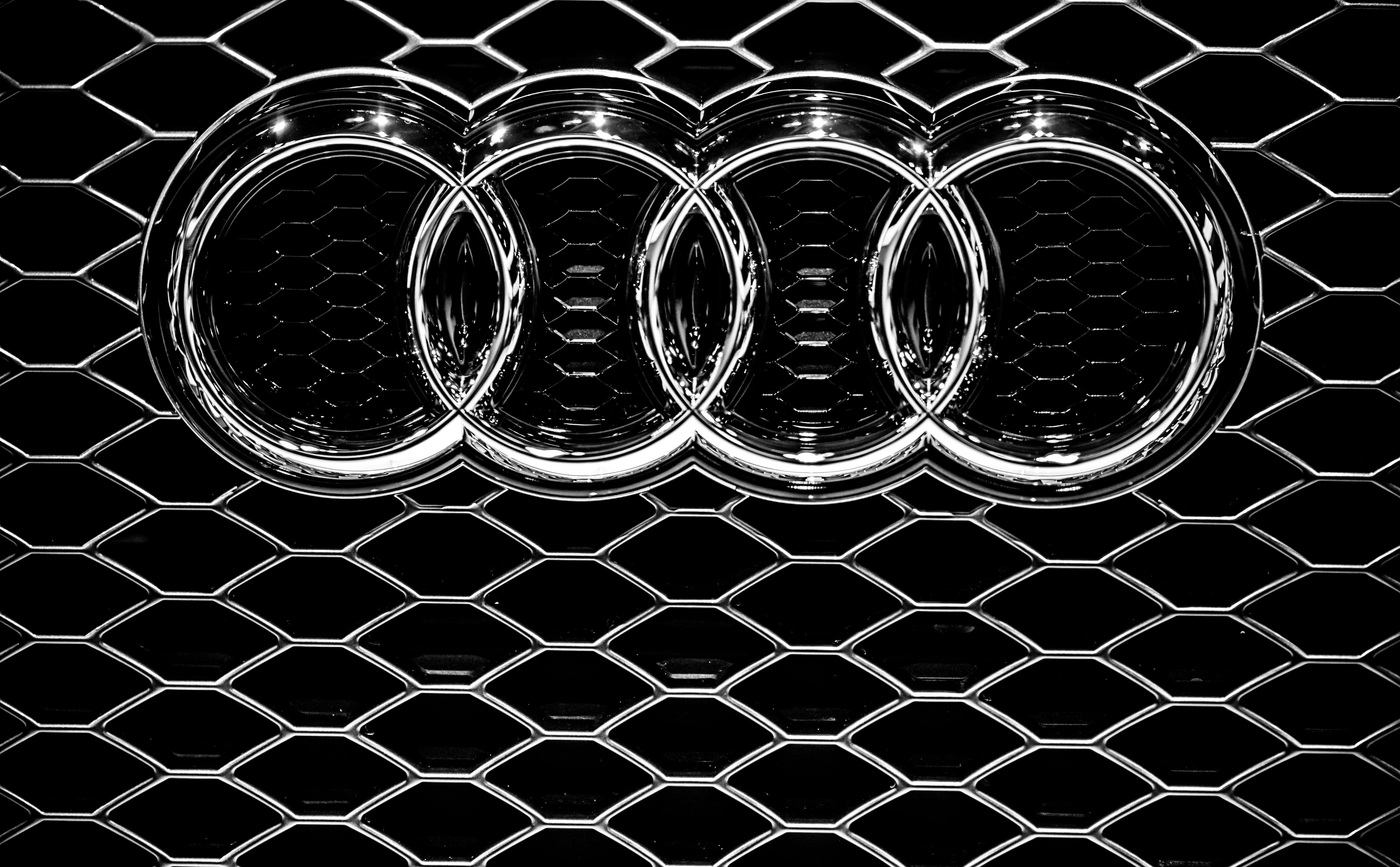 Audi 2012, Audi emblem, Black and White, Michigan, Auto, Ford