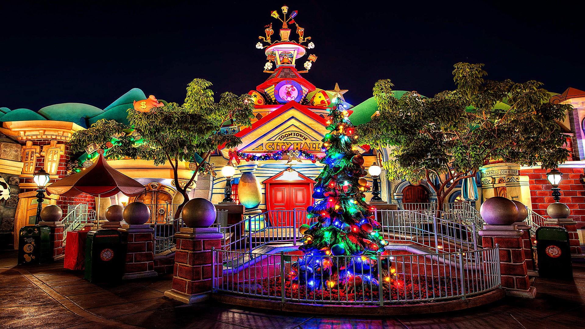christmas, christmas tree, amusement park, tourist attraction