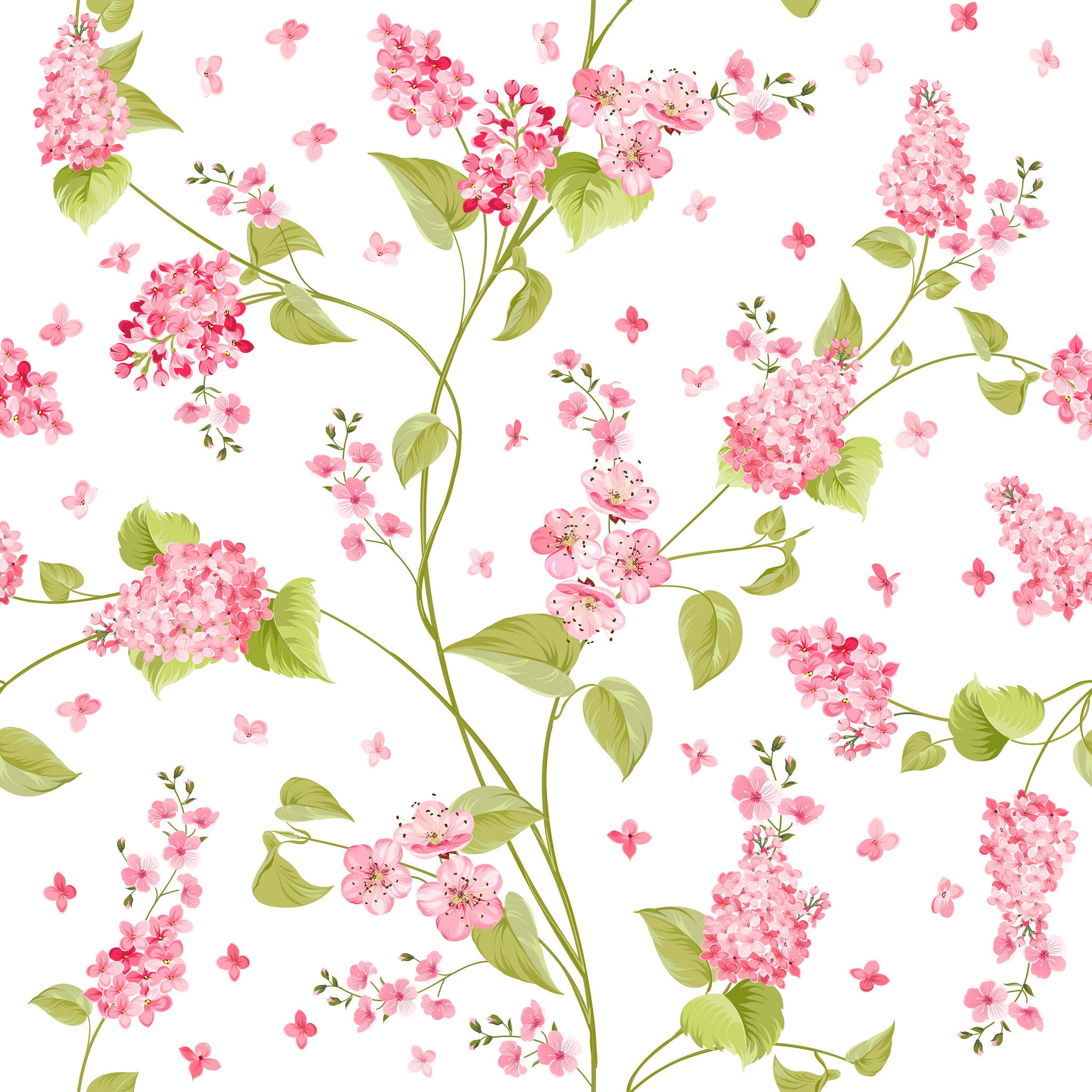 flowers, pattern, vector, texture, white background