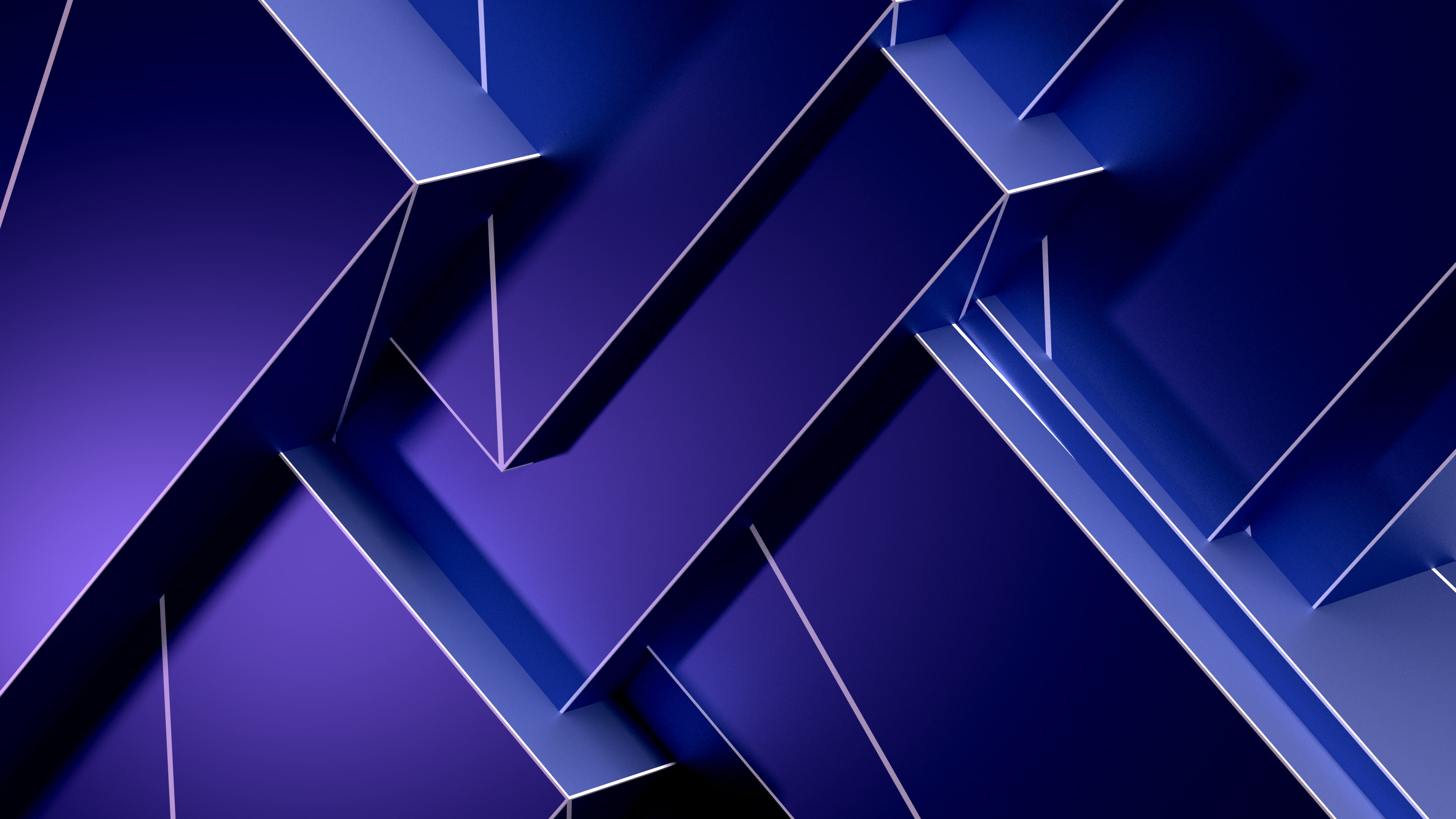 cube, Blender, abstract, geometry, modern, blue, square, CGI