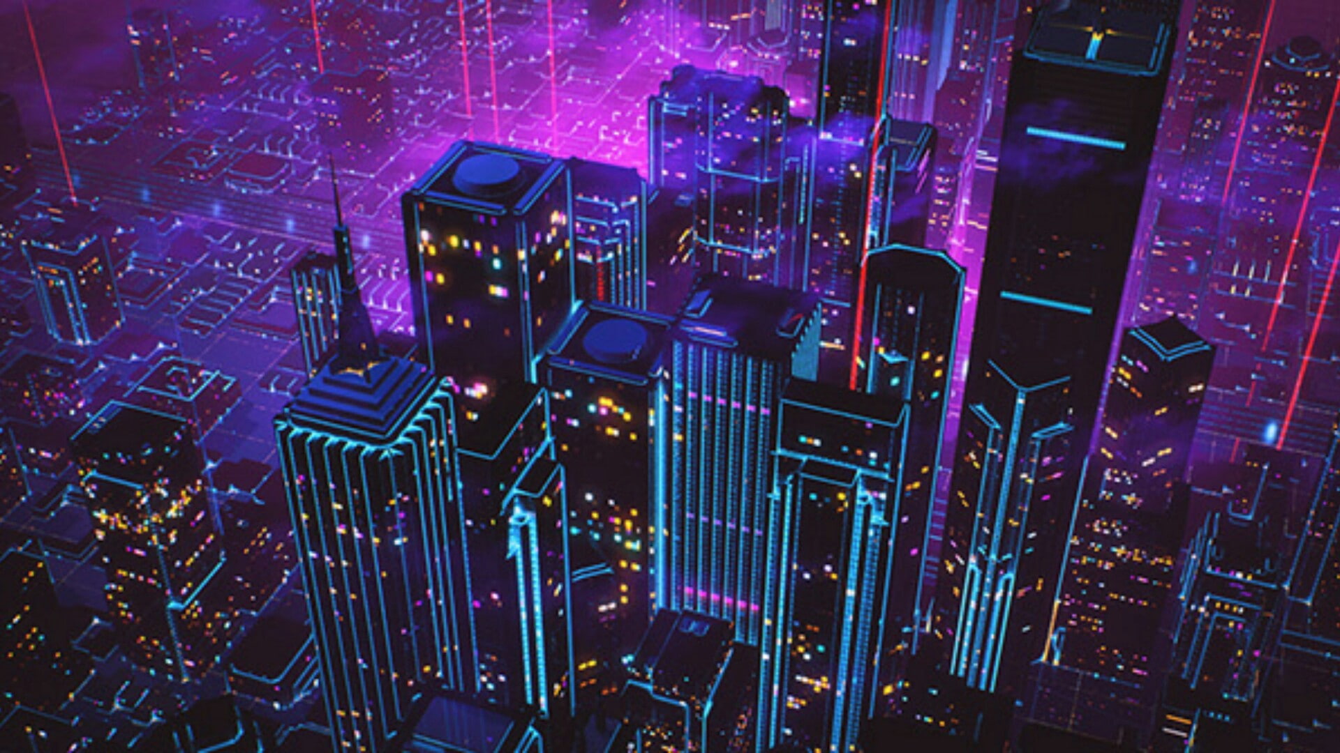 special effects, city lights, artwork, electricity, psychedelic art