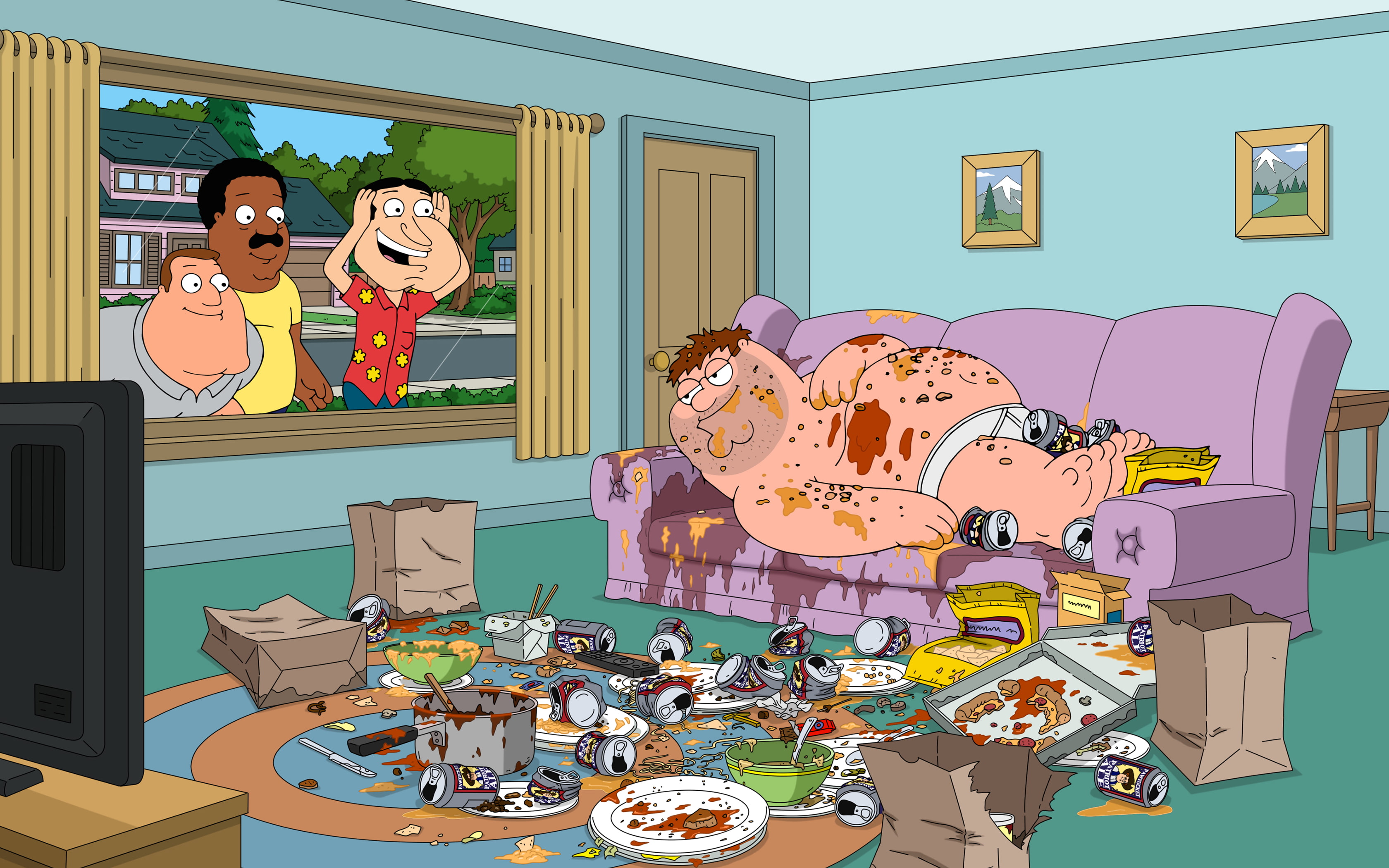 Family Guy, Peter Griffin, tv series, Glenn Quagmire, Joe Swanson