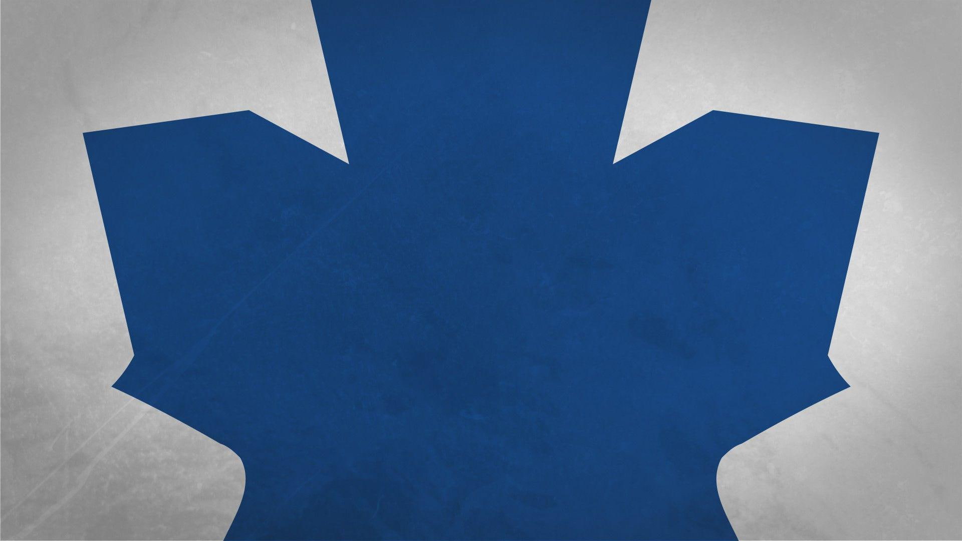 Toronto Maple Leafs logo, blue maple leap, minimalistic, 1920x1080