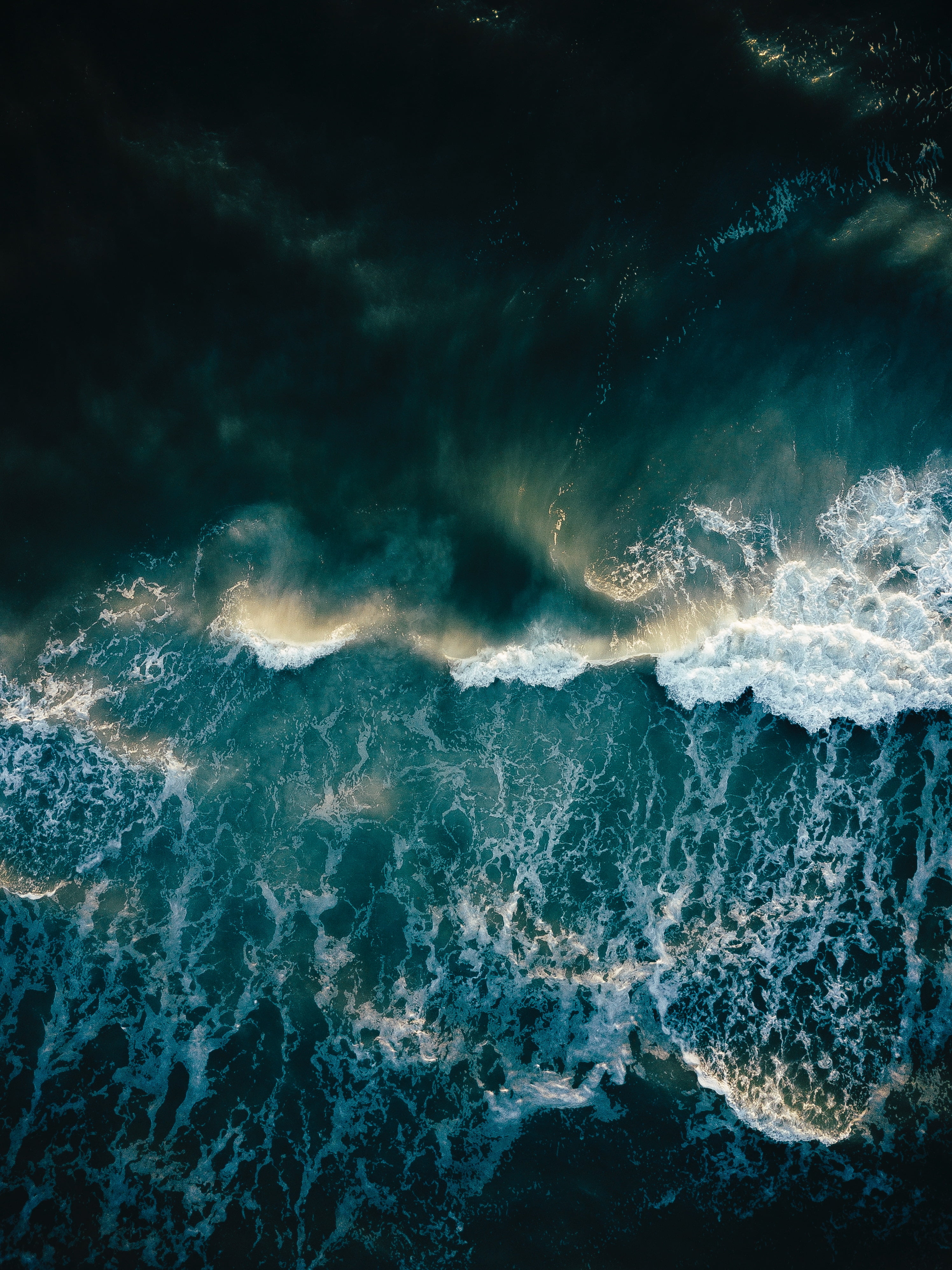 iPhone sea wave wallpaper, ocean, surf, foam, waves, nature, blue