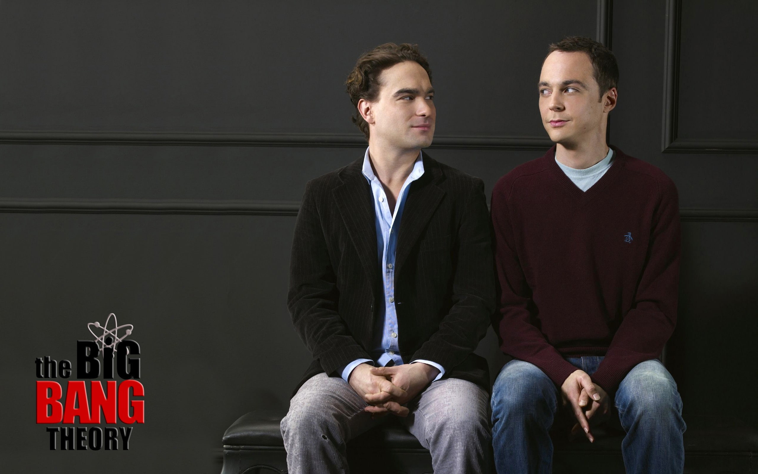 The Big Bang Theory series, men's maroon v neck sweater, sitcom actors