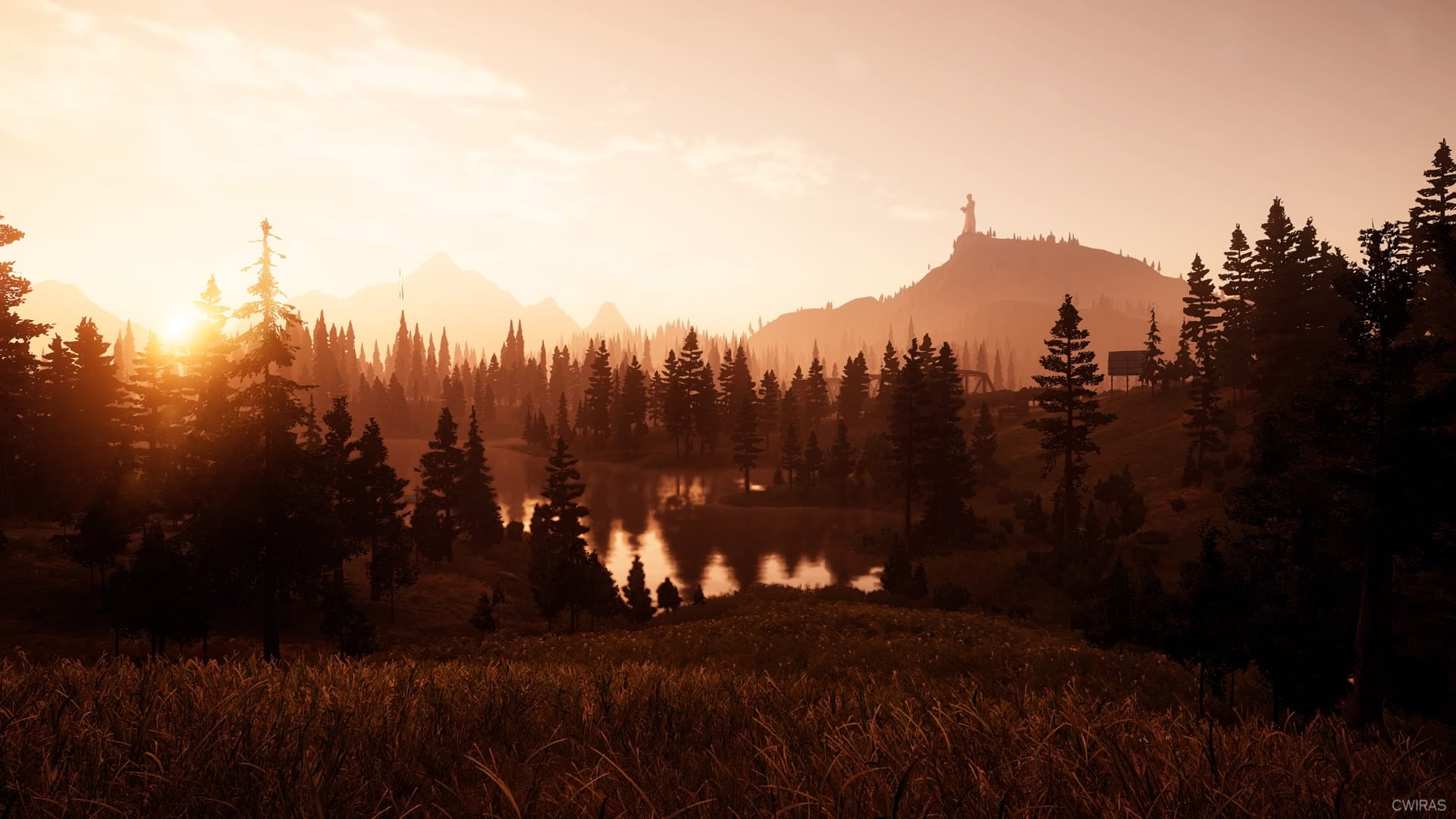 trees near body of water overlooking mountain, PlayStation, Far Cry