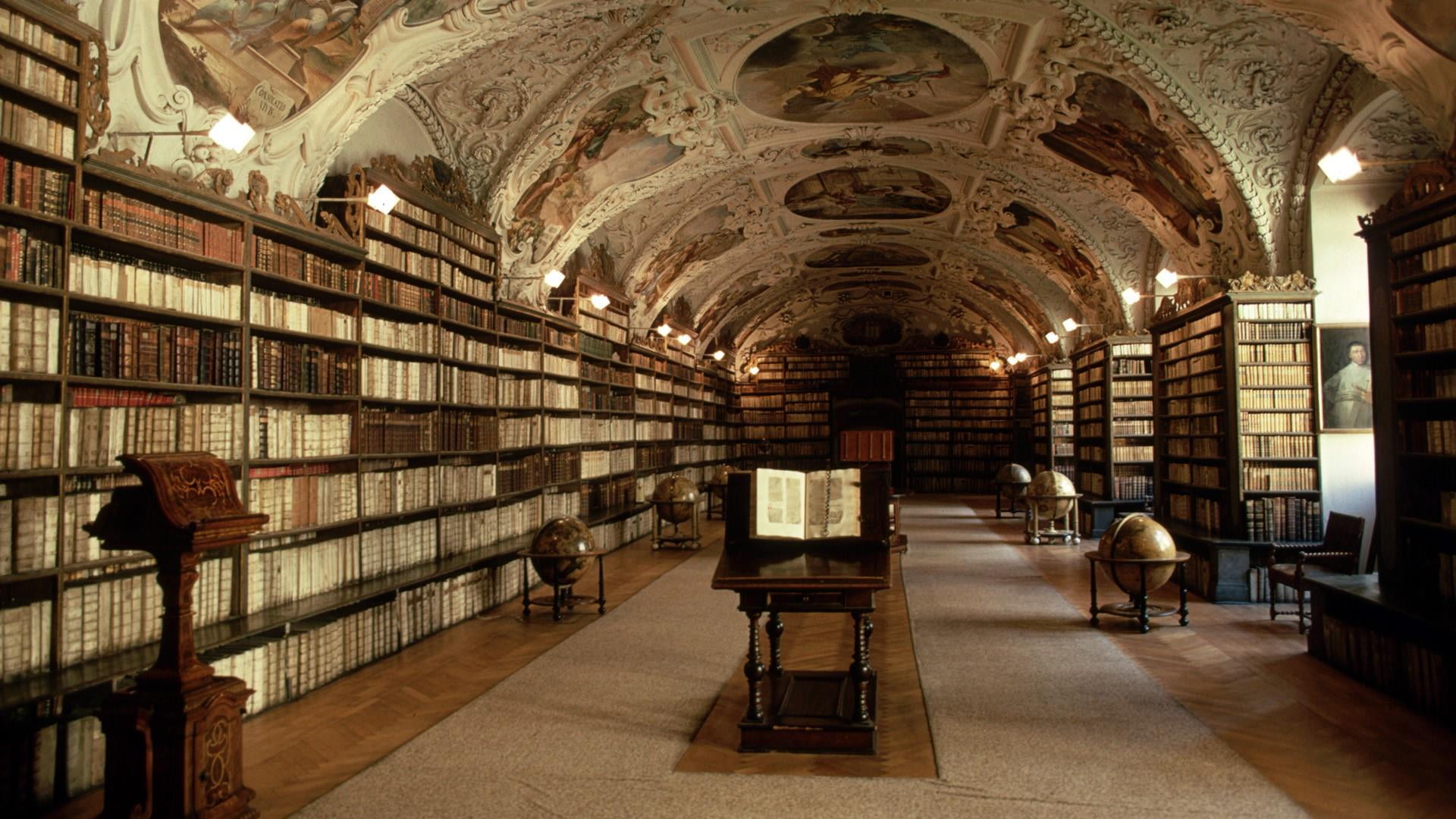 library, public library, institution, strahov library, building