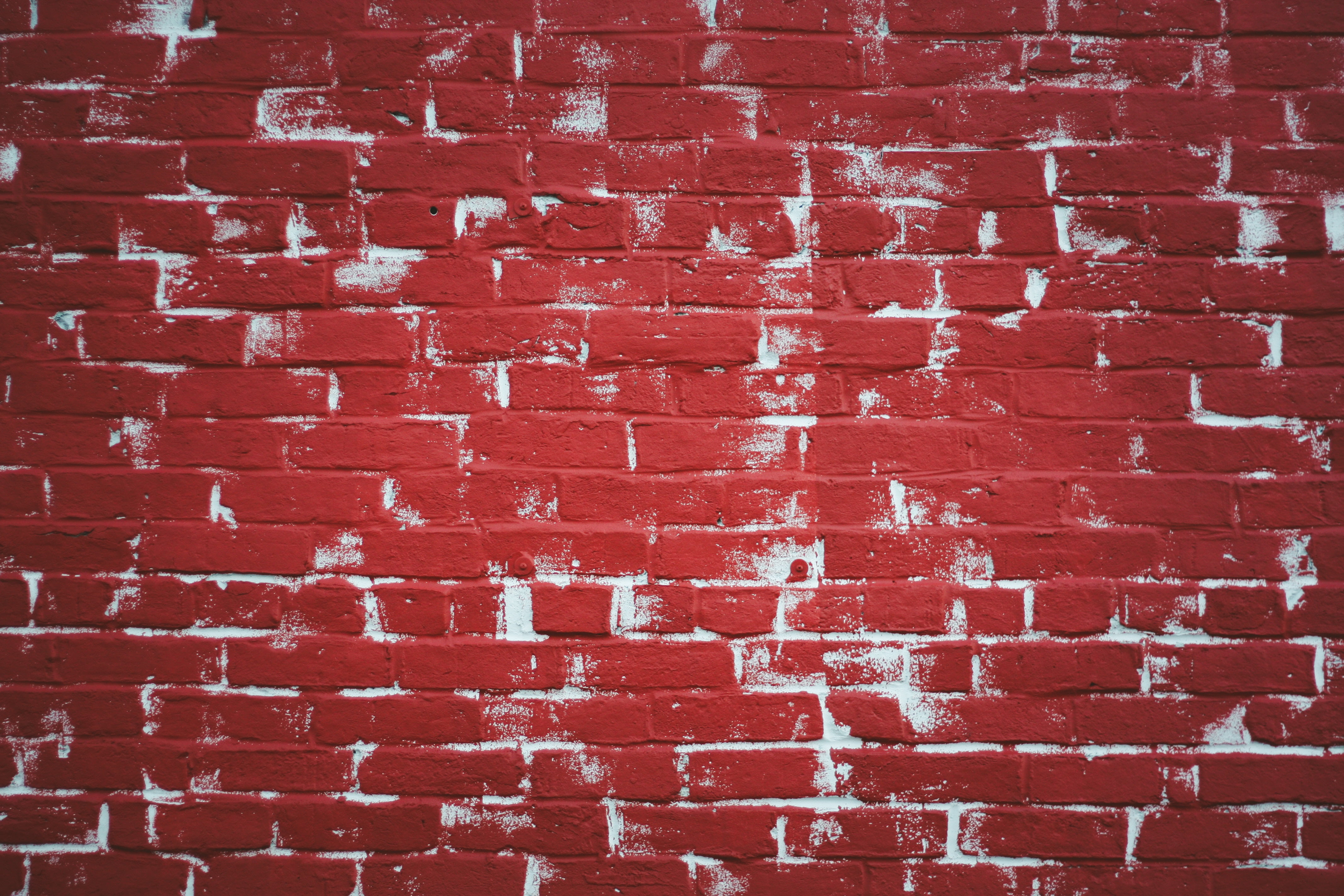 red brick wall, paint, texture, backgrounds, wall - Building Feature