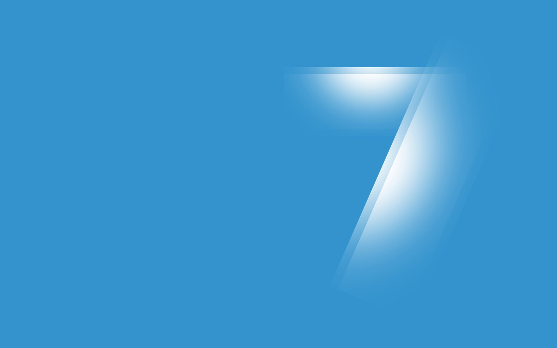 Windows 7, Microsoft Windows, minimalism, numbers, blue background
